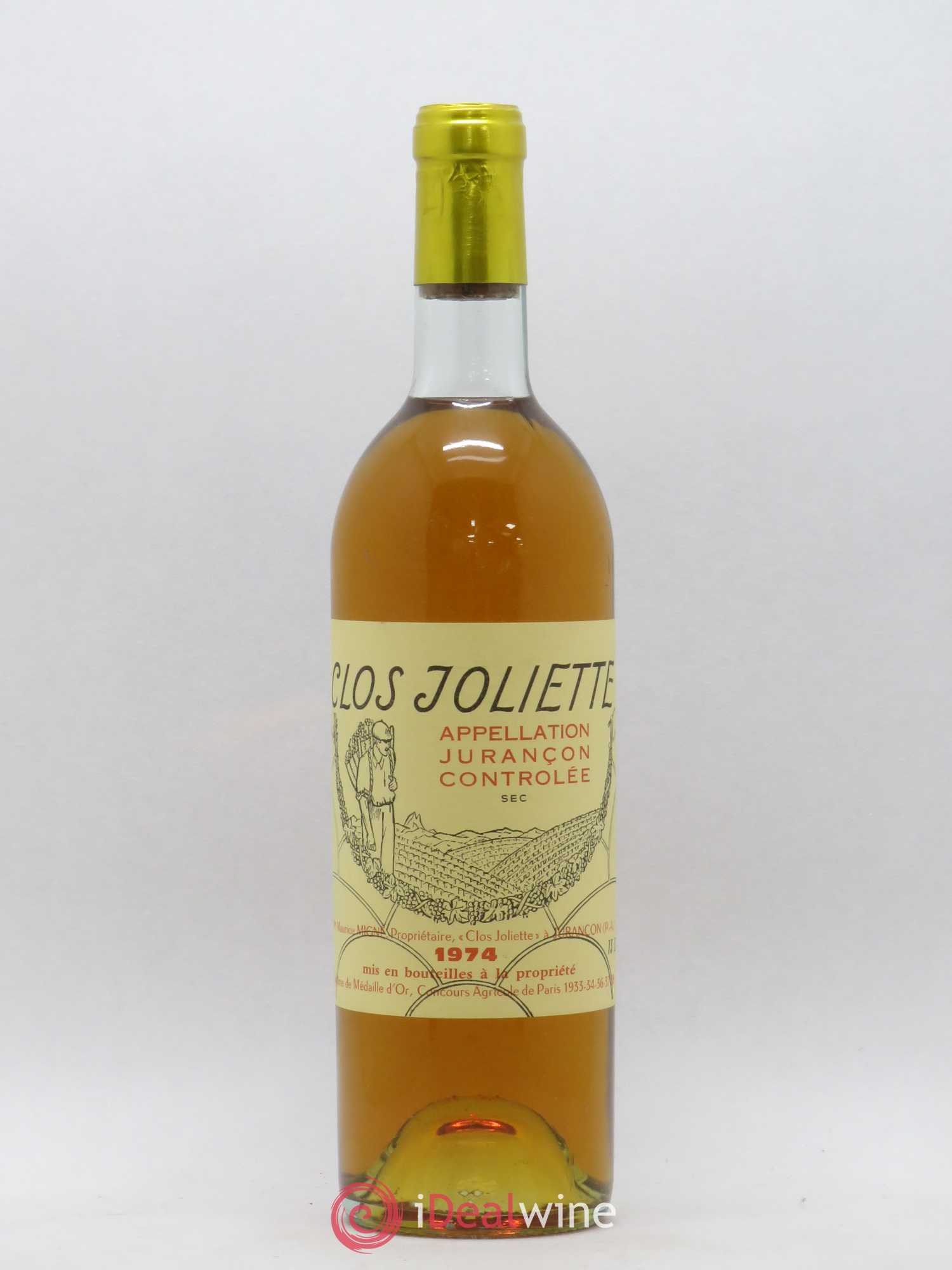 Jurançon Clos Joliette 1974 - Posten von 1 Flasche - 0