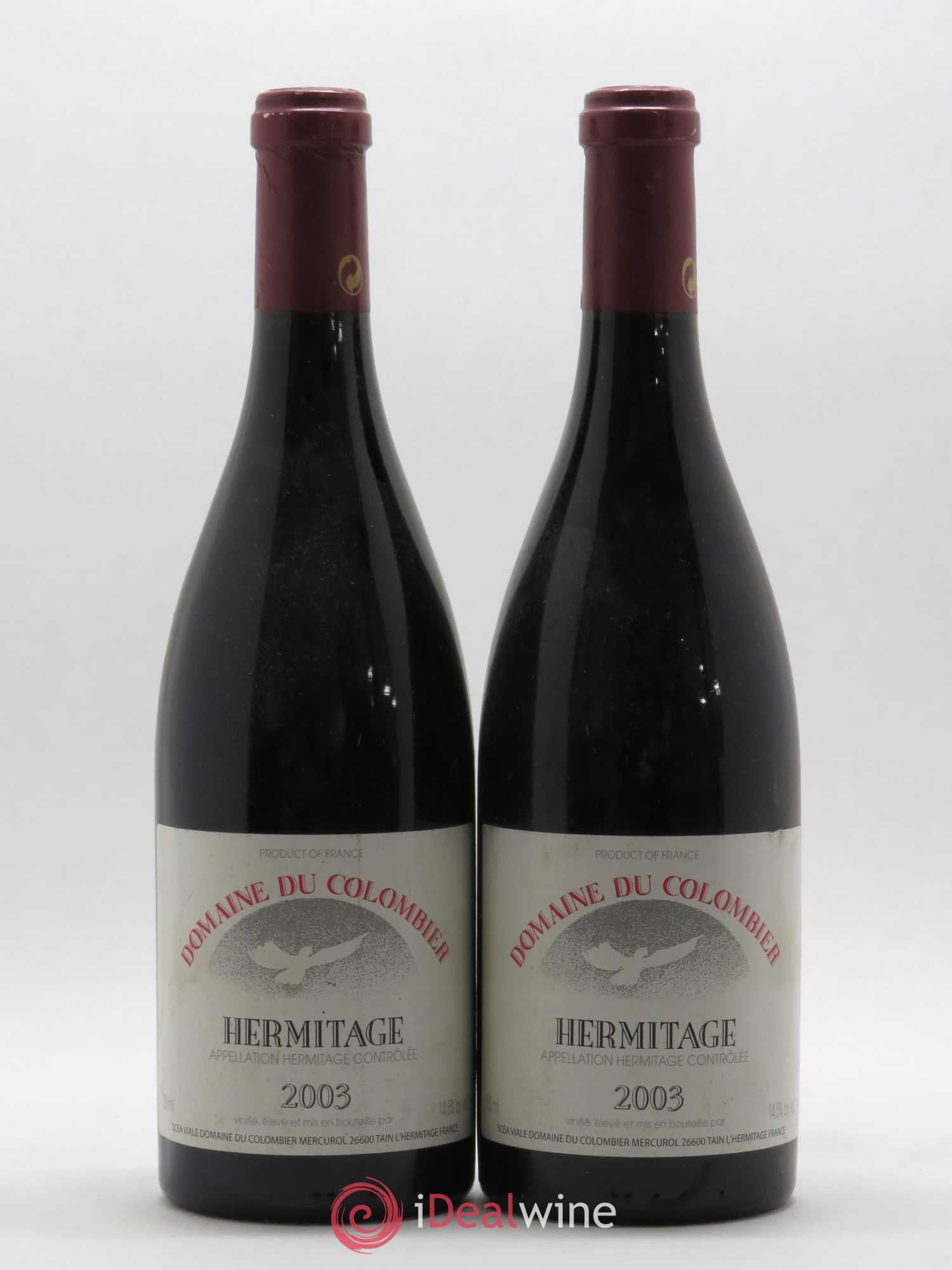Hermitage Colombier (Domaine du) 2003 - Lot de 2 bouteilles - 0