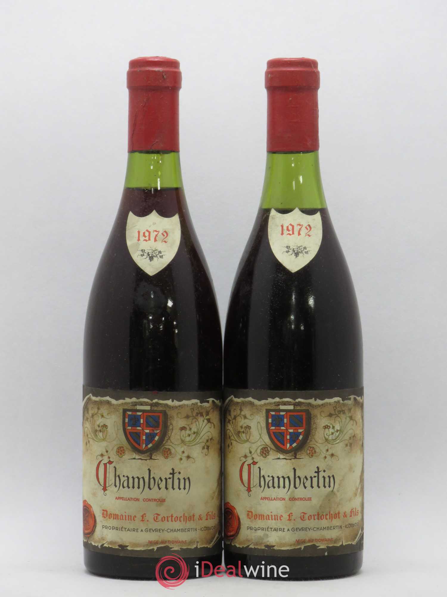 Chambertin Grand Cru Tortochot 1972 - Lot de 2 bouteilles - 0