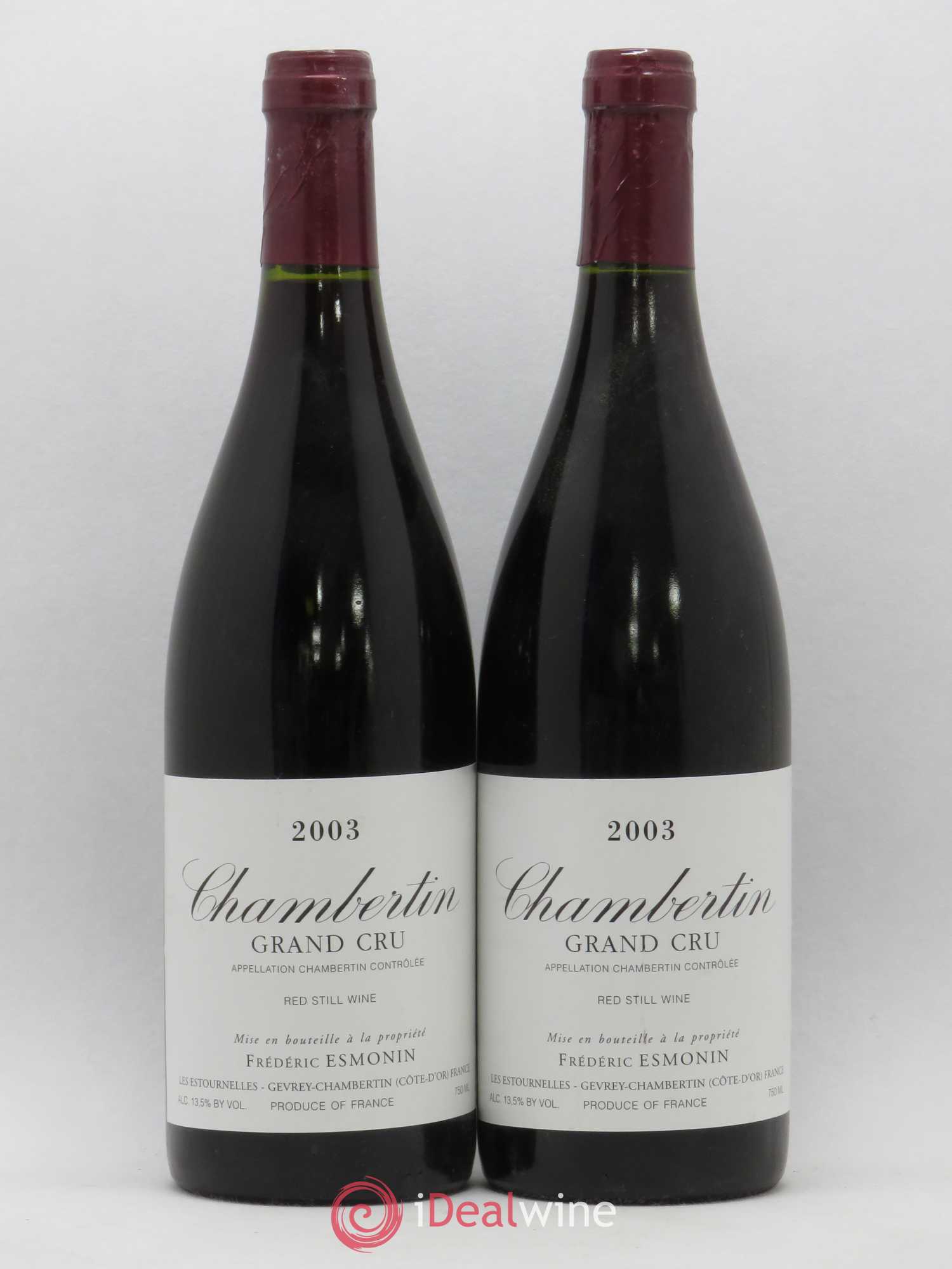 Chambertin Grand Cru Frederic Esmonin 2003 - Lot de 2 bouteilles - 0