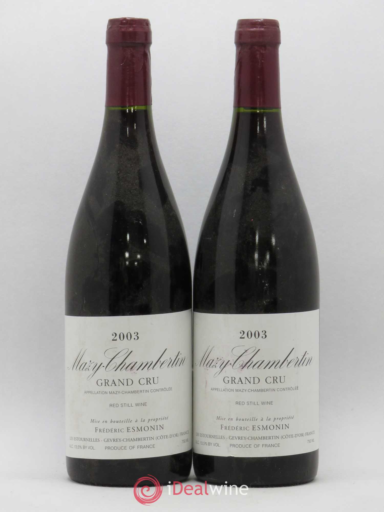 Mazis-Chambertin Grand Cru Frederic Esmonin 2003 - Lot de 2 bouteilles - 0
