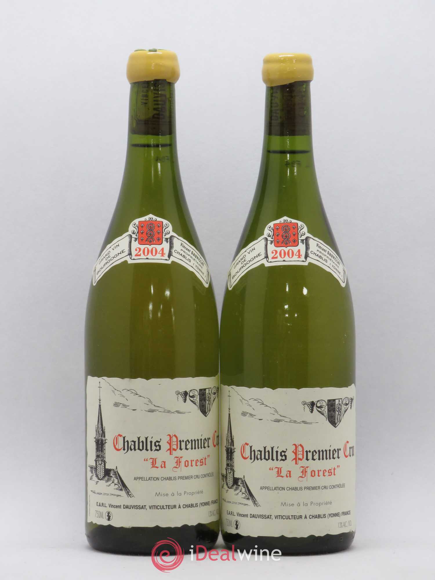 Chablis 1er Cru La Forest Vincent Dauvissat (Domaine) 2004 - Lot de 2 bouteilles - 0