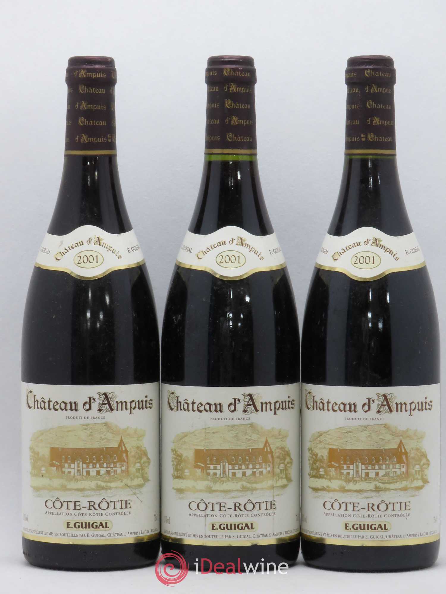 Côte-Rôtie Château d'Ampuis Guigal 2001 - Lot de 3 bouteilles - 0