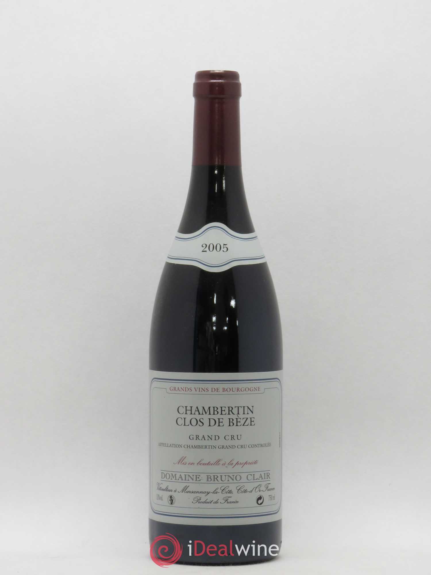 Chambertin Clos de Bèze Grand Cru Bruno Clair (Domaine) 2005 - Lot de 1 bouteille - 0