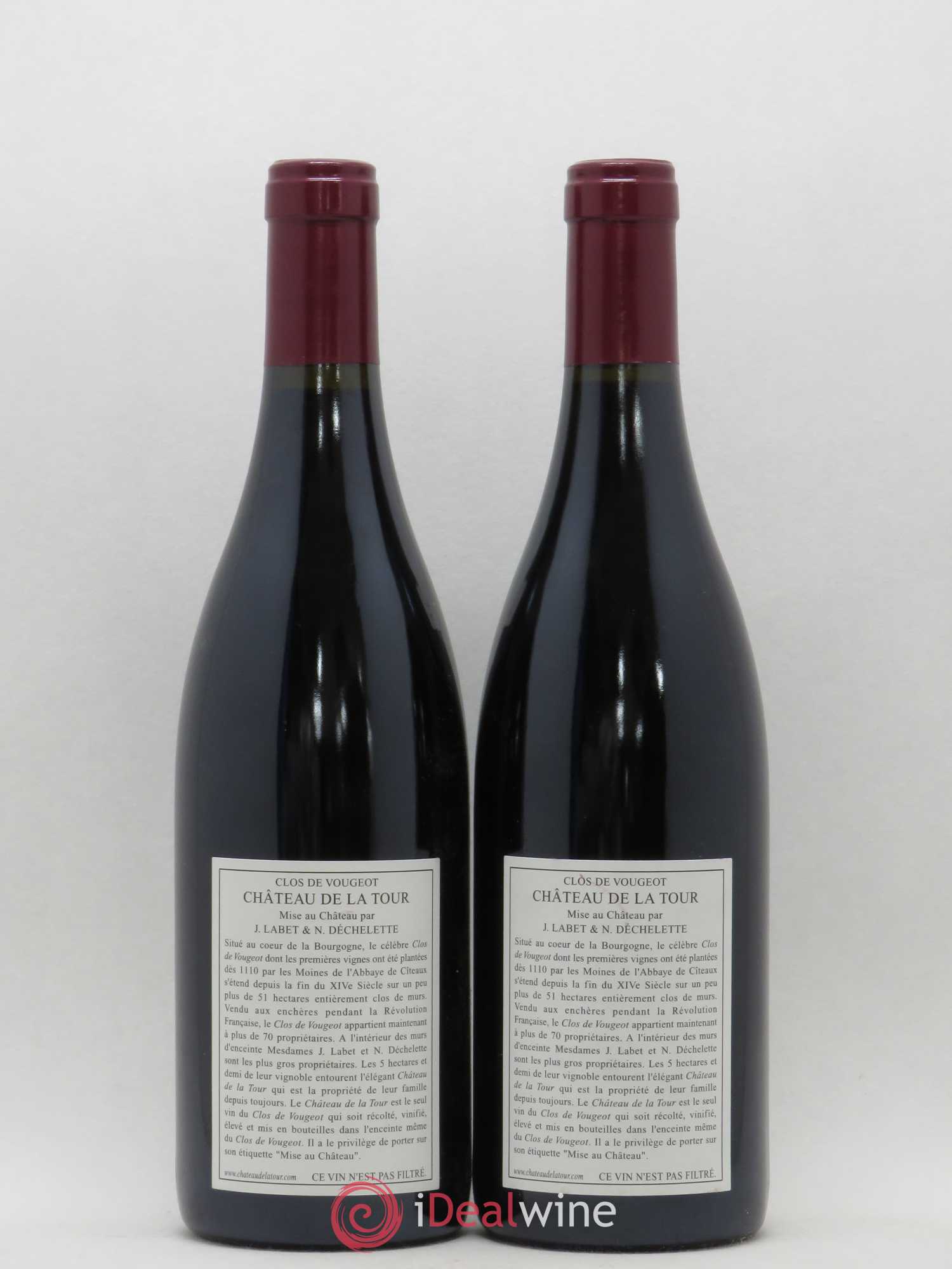 Clos de Vougeot Grand Cru Vieilles Vignes Château de La Tour 2005 - Lot de 2 bouteilles - 1
