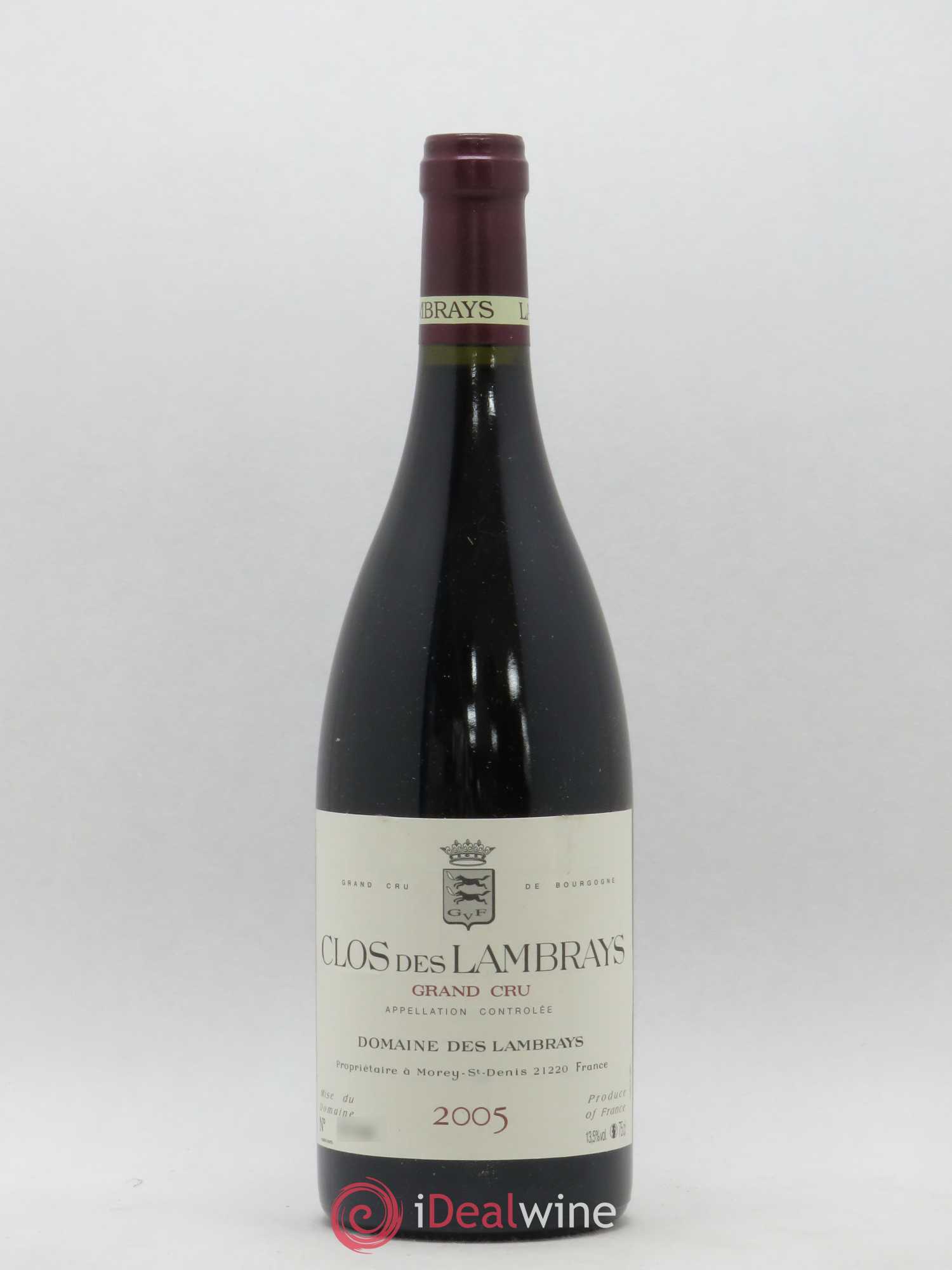 Clos des Lambrays Grand Cru Domaine des Lambrays 2005 - Lot de 1 bouteille - 0