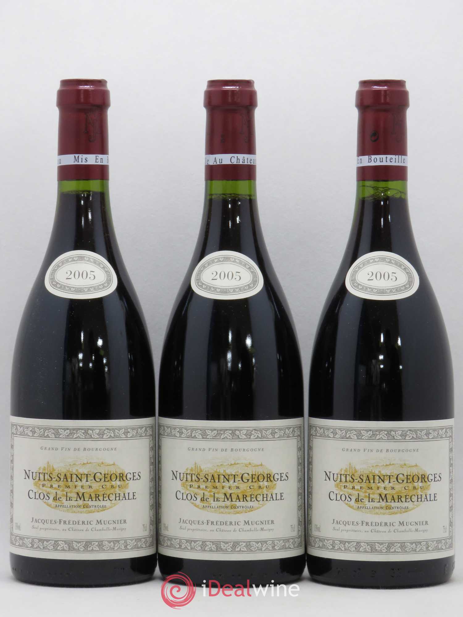 Nuits-Saint-Georges 1er Cru Clos de La Maréchale Jacques-Frédéric Mugnier 2005 - Lot de 3 bouteilles - 0