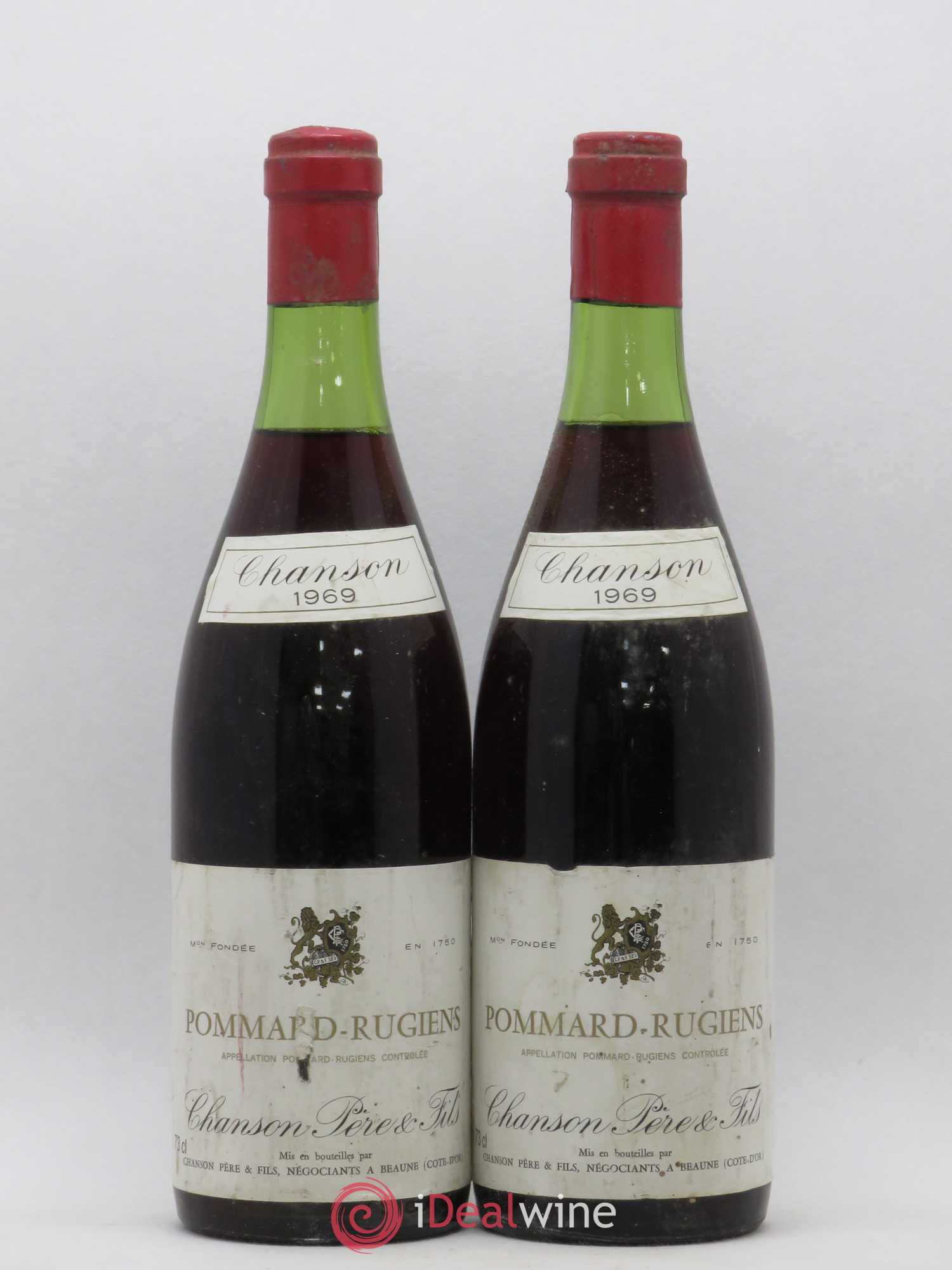 Pommard 1er Cru Rugiens Chanson 1969 - Lot de 2 bouteilles - 0