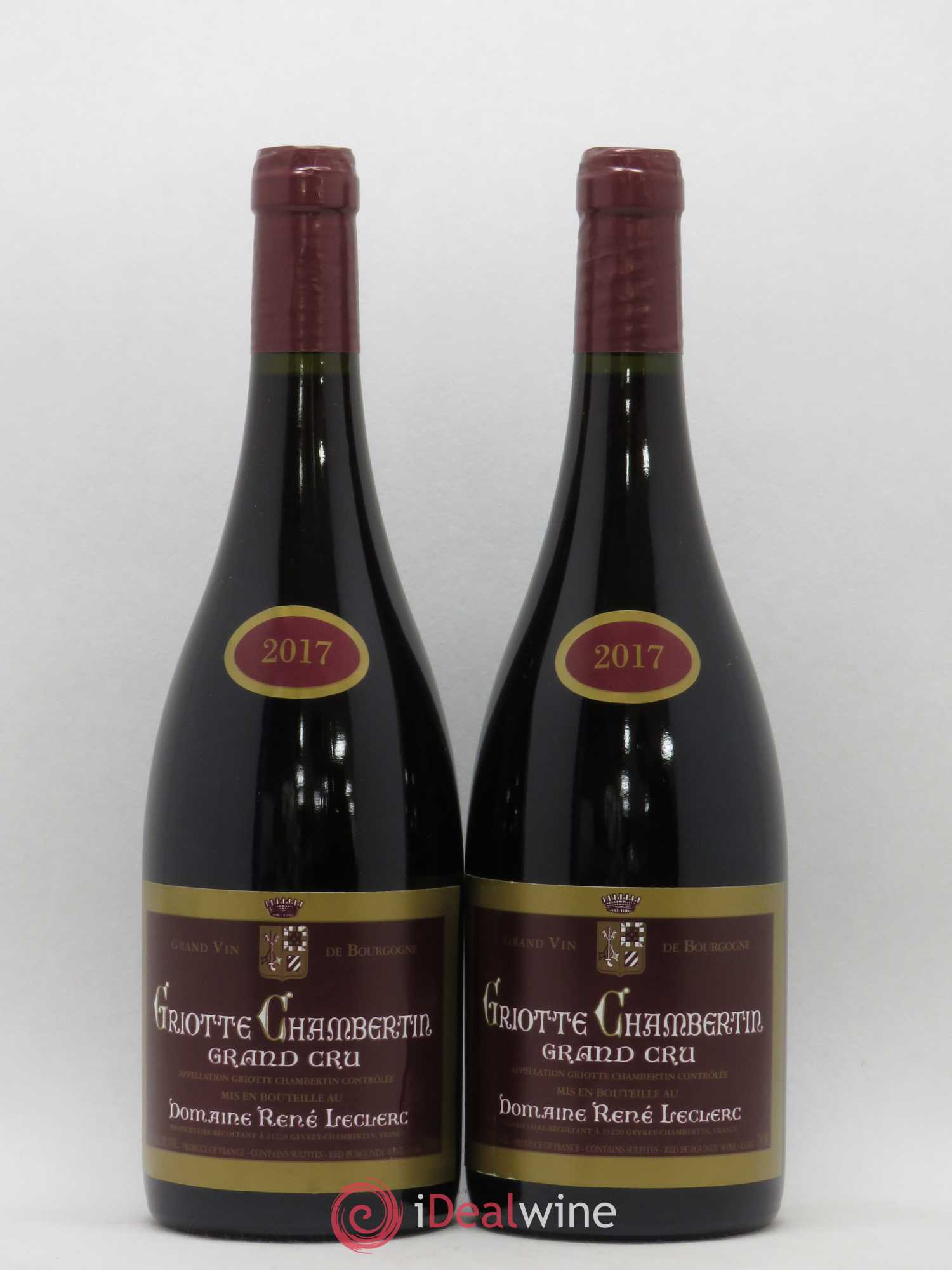 Griotte-Chambertin Grand Cru Leclerc 2017 - Lot de 2 bouteilles - 0