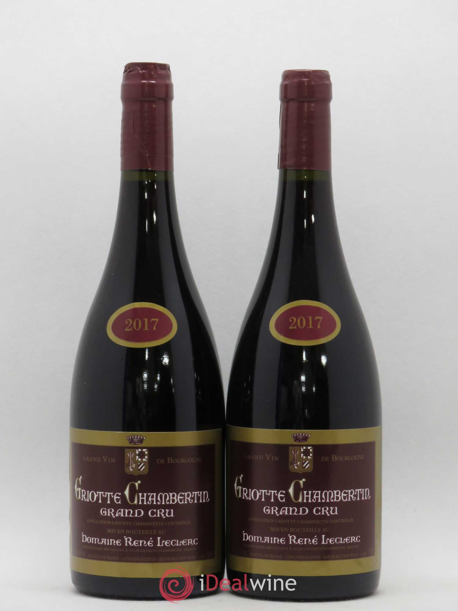 Griotte-Chambertin Grand Cru Leclerc 2017 - Lot de 2 bouteilles - 0