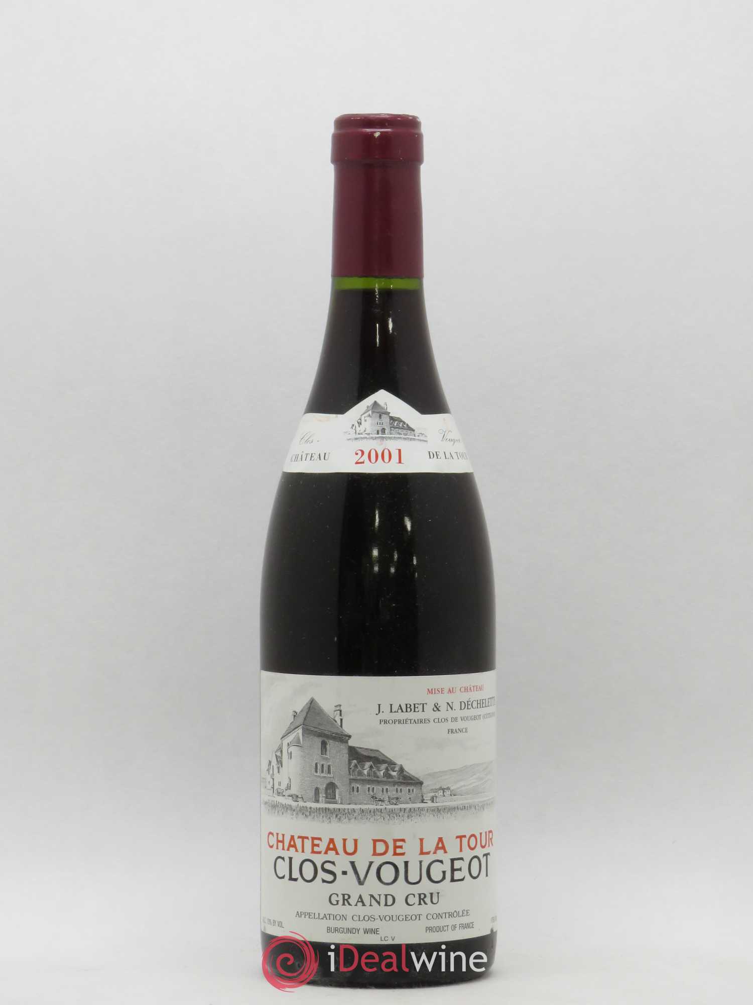Clos de Vougeot Grand Cru Château de La Tour 2001 - Lot de 1 bouteille - 0