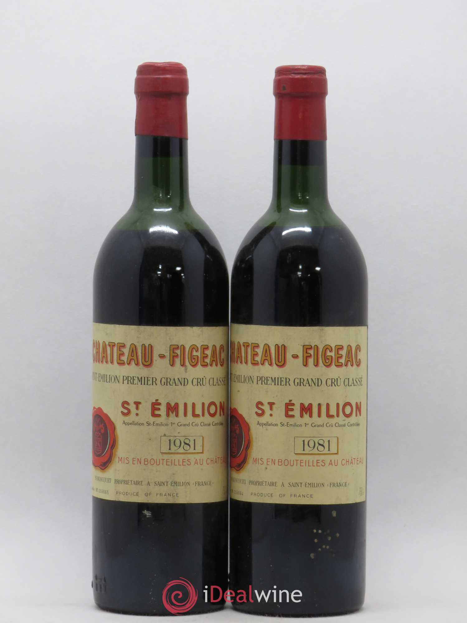 Château Figeac 1er Grand Cru Classé A 1981 - Lot de 2 bouteilles - 0