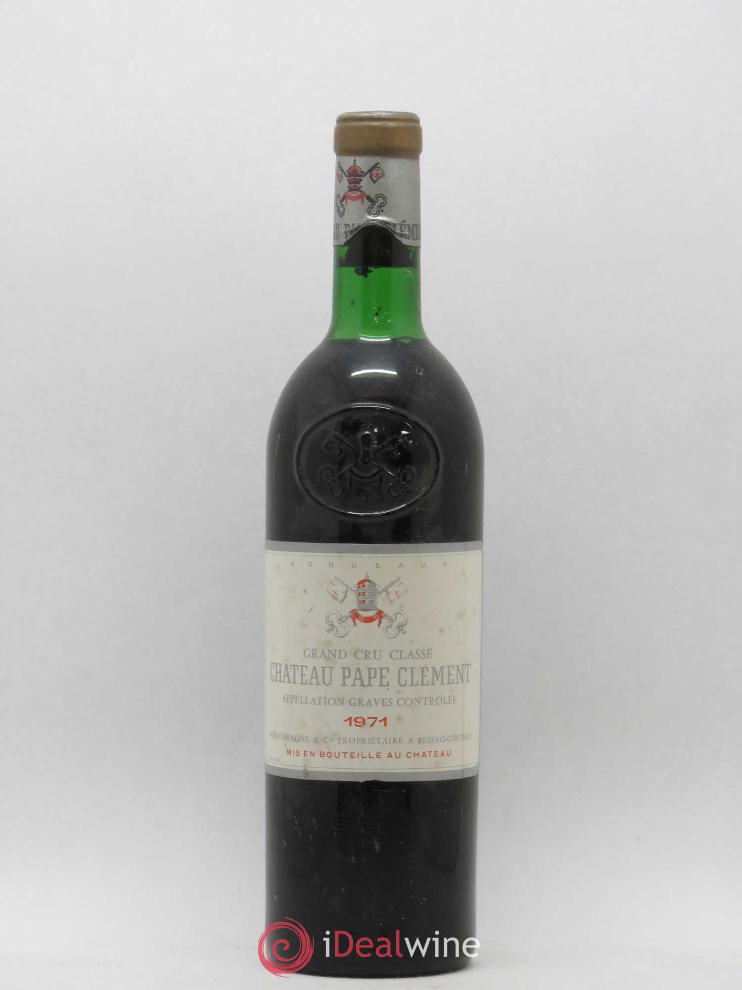 Château Pape Clément Cru Classé de Graves 1971 - Lot de 1 bouteille - 0