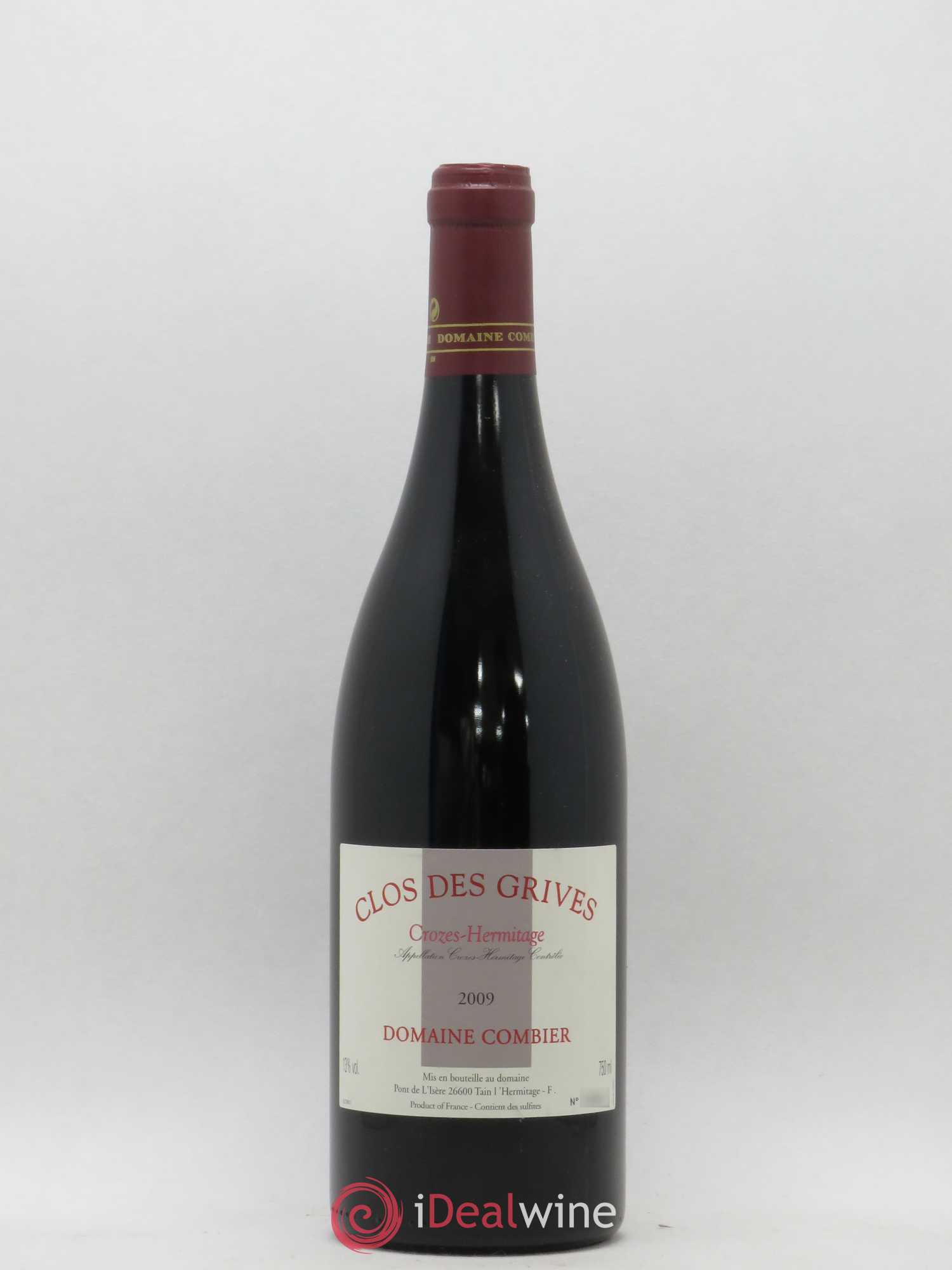 Crozes-Hermitage Clos des Grives Combier 2009 - Lot de 1 bouteille - 0