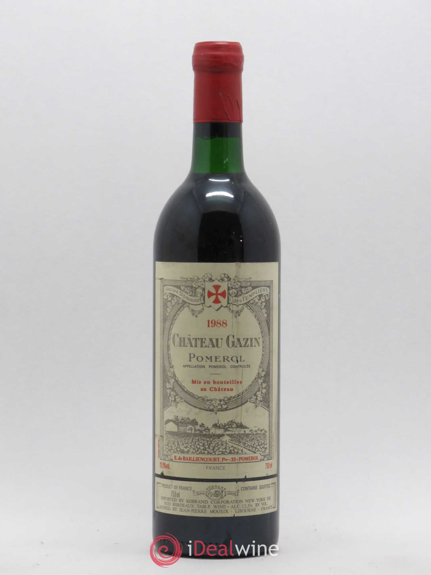 Château Gazin 1988 - Lot de 1 bouteille - 0