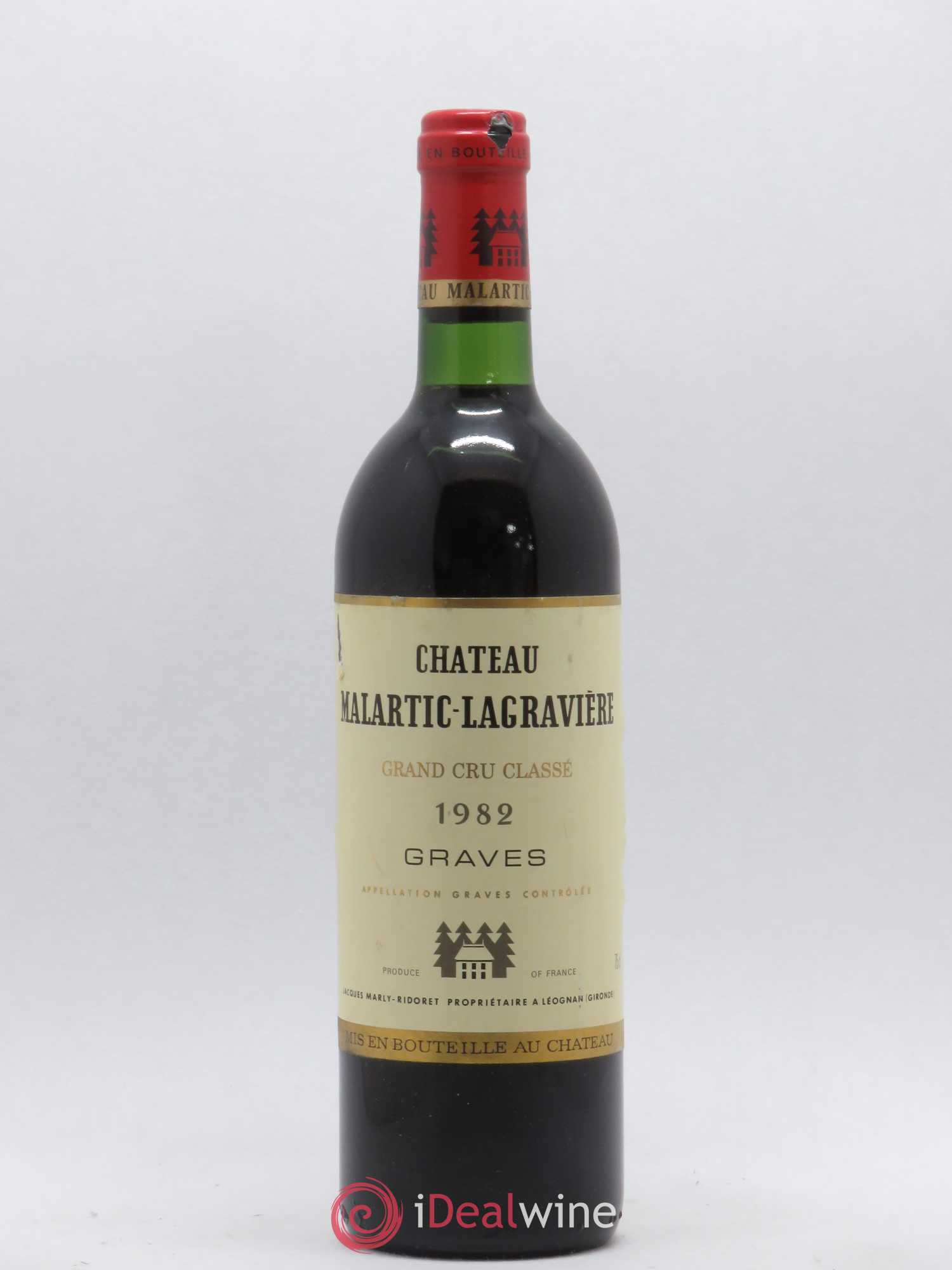 Château Malartic-Lagravière Cru Classé de Graves 1982 - Lot de 1 bouteille - 0
