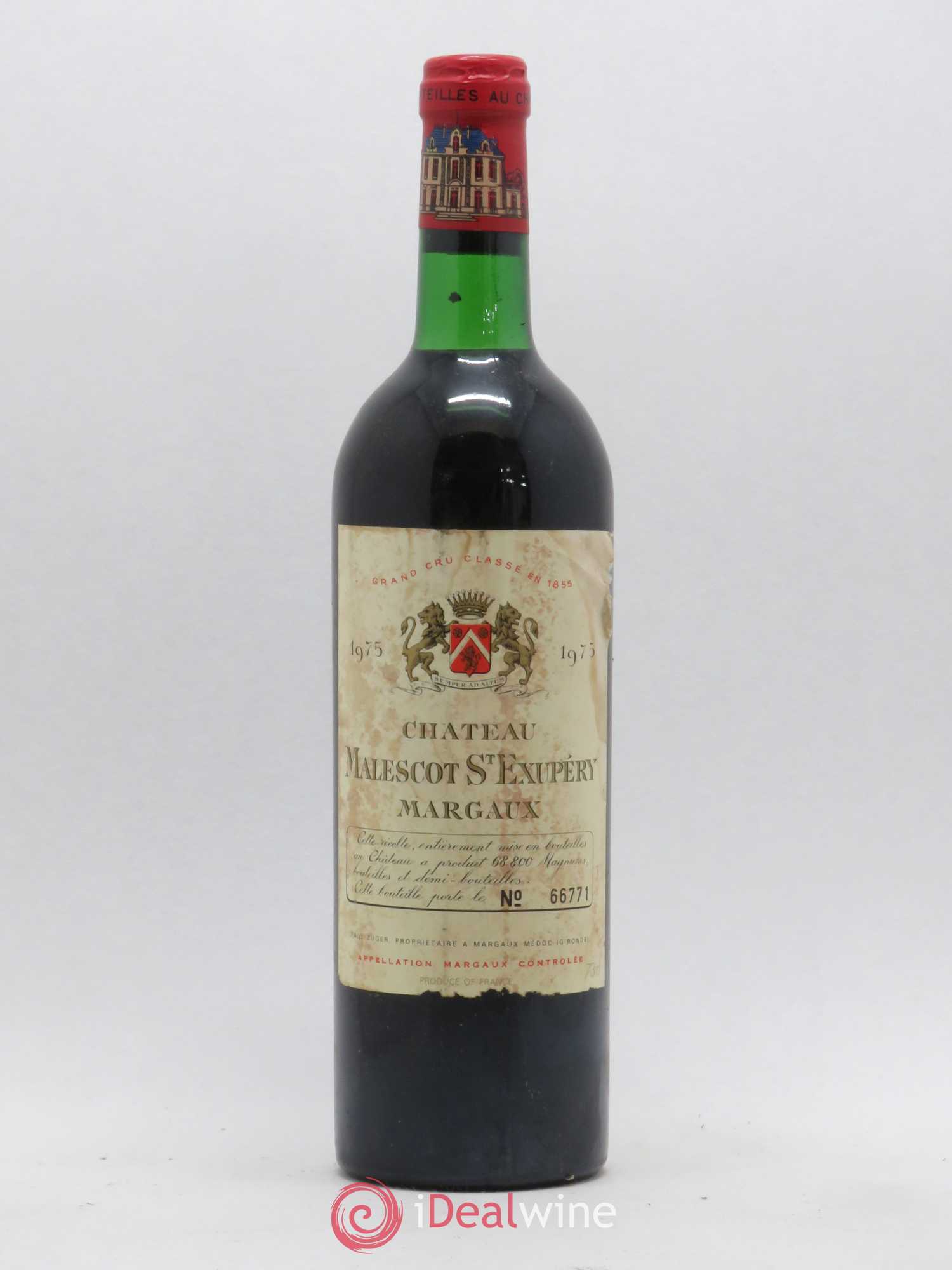 Château Malescot Saint-Exupéry 3ème Grand Cru Classé 1975 - Lot de 1 bouteille - 0