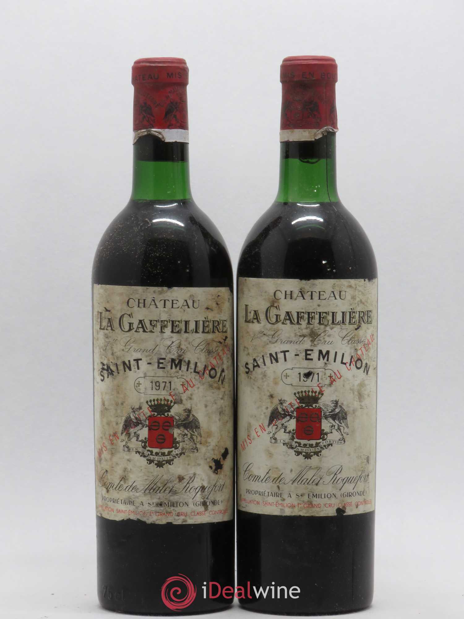 Château la Gaffelière 1er Grand Cru Classé B 1971 - Lot de 2 bouteilles - 0