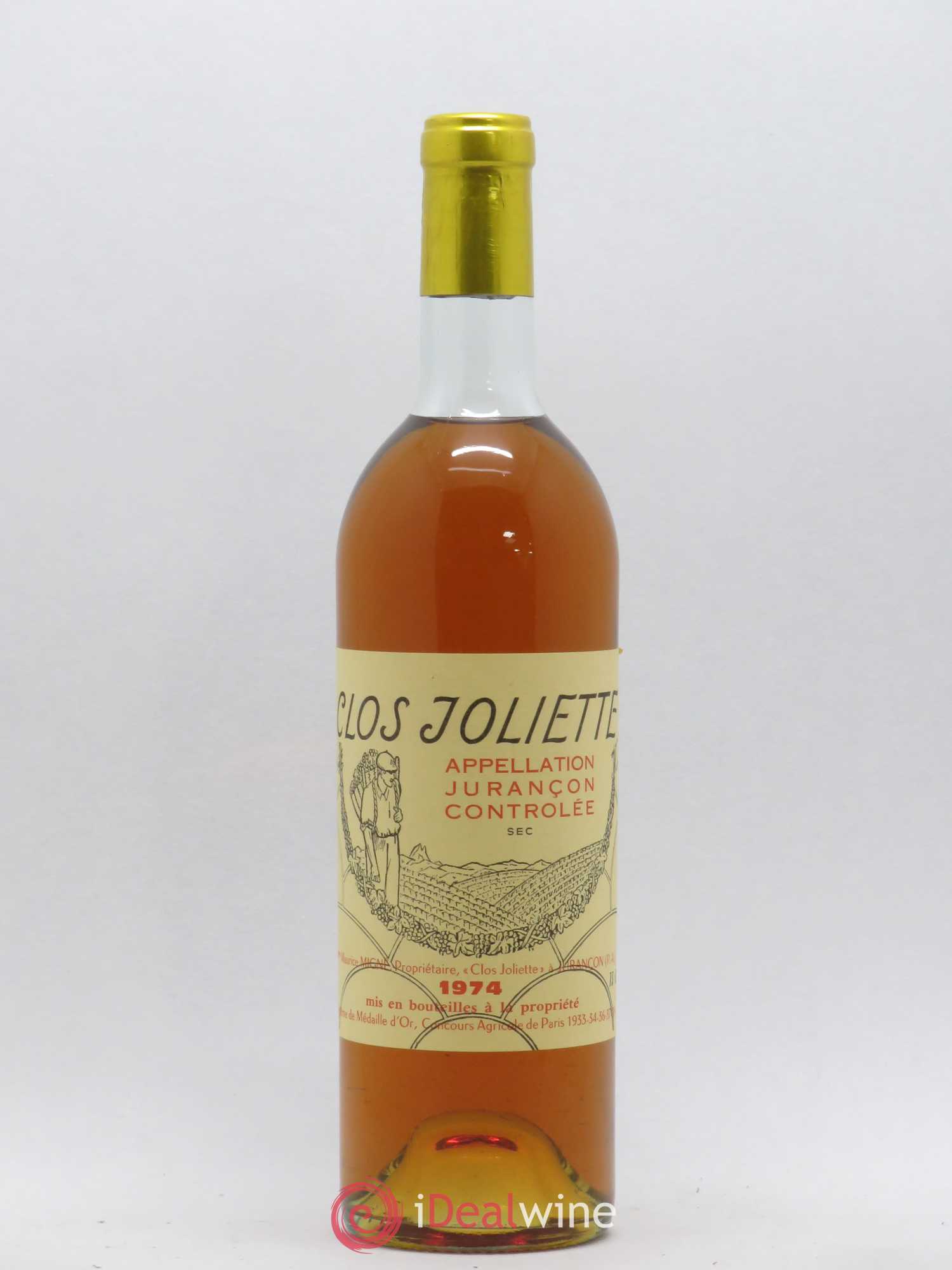 Jurançon Sec Clos Joliette 1974 - Posten von 1 Flasche - 0