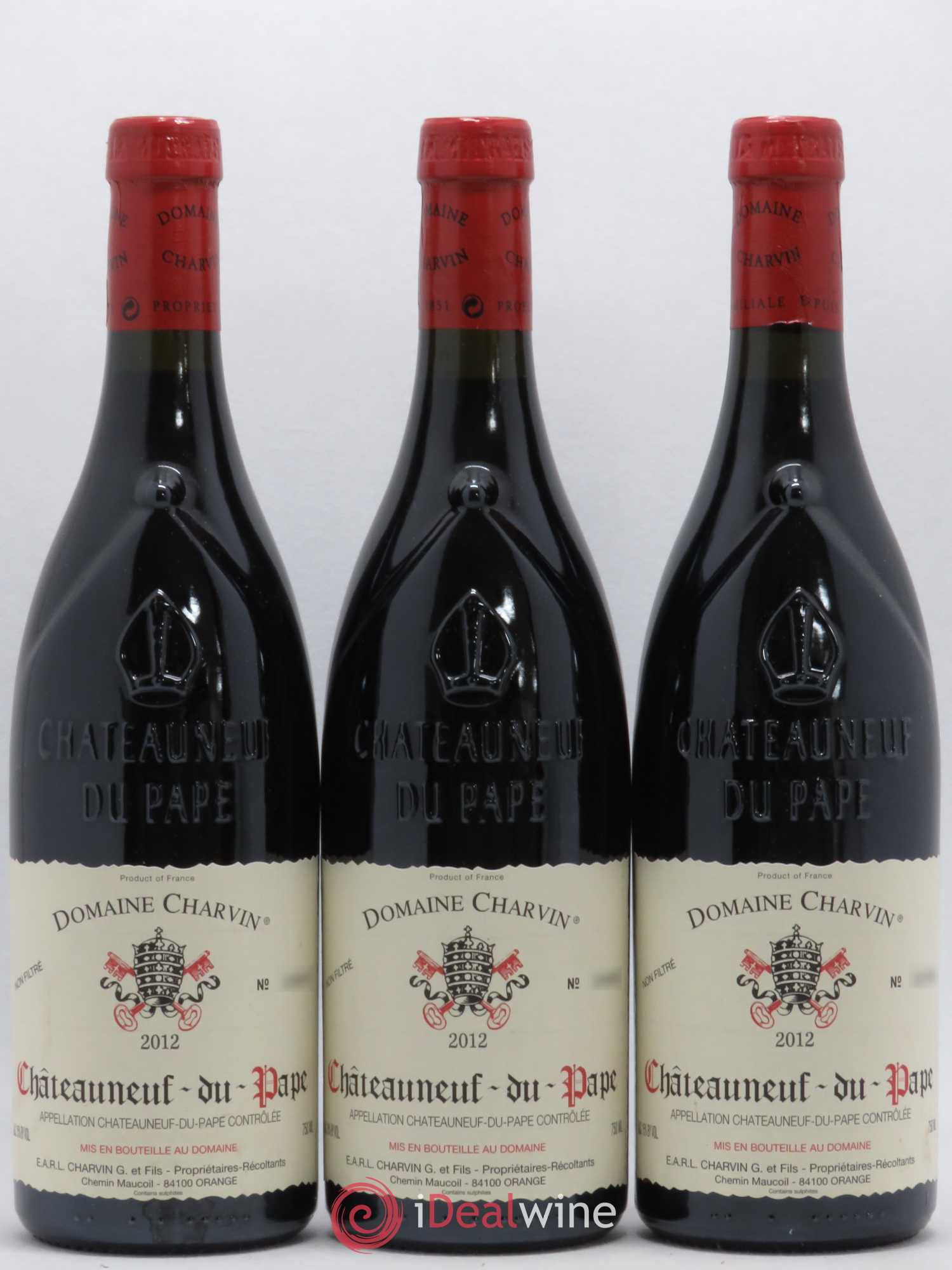 Châteauneuf-du-Pape Charvin (Domaine) 2012 - Lot de 3 bouteilles - 0