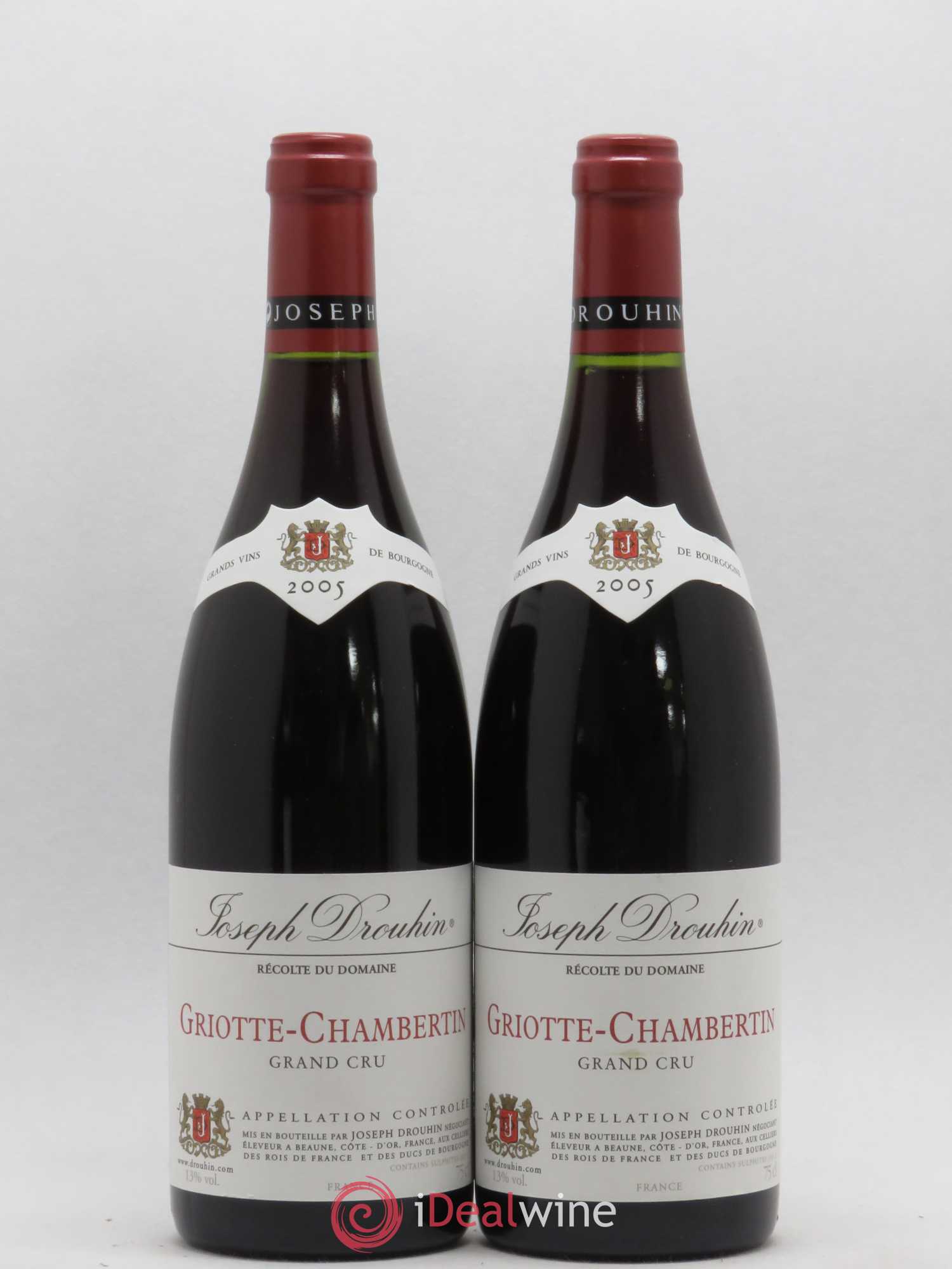 Griotte-Chambertin Grand Cru Joseph Drouhin 2005 - Lot de 2 bouteilles - 0