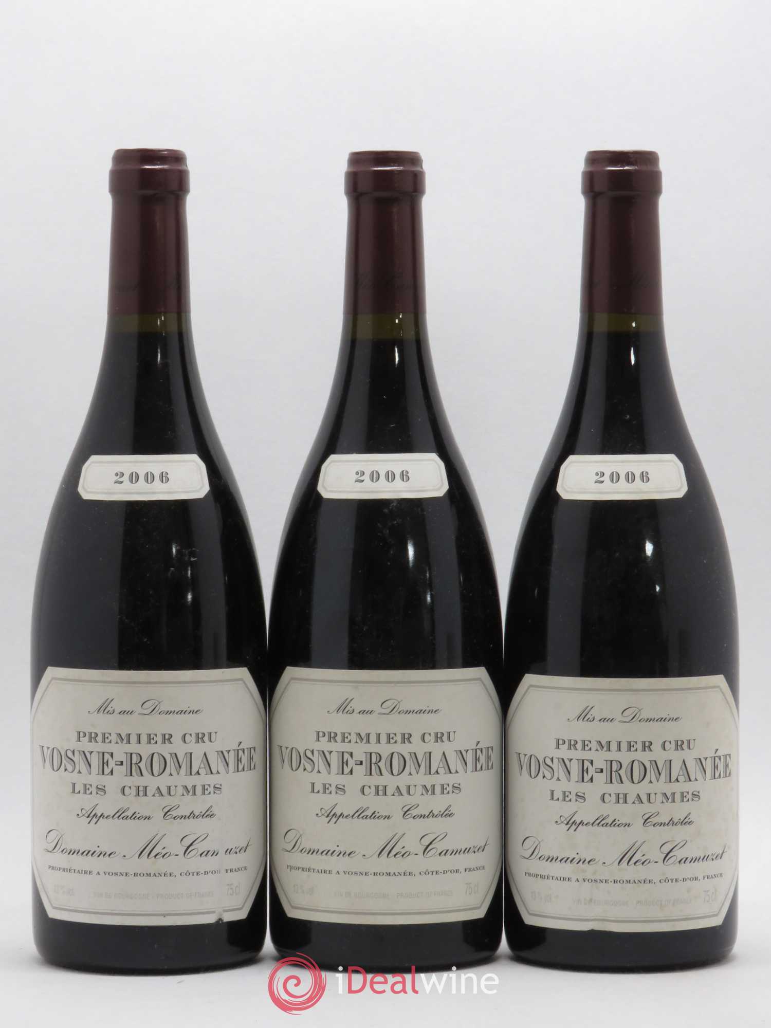 Vosne-Romanée 1er Cru Les Chaumes Méo-Camuzet (Domaine) 2006 - Lot de 3 bouteilles - 0