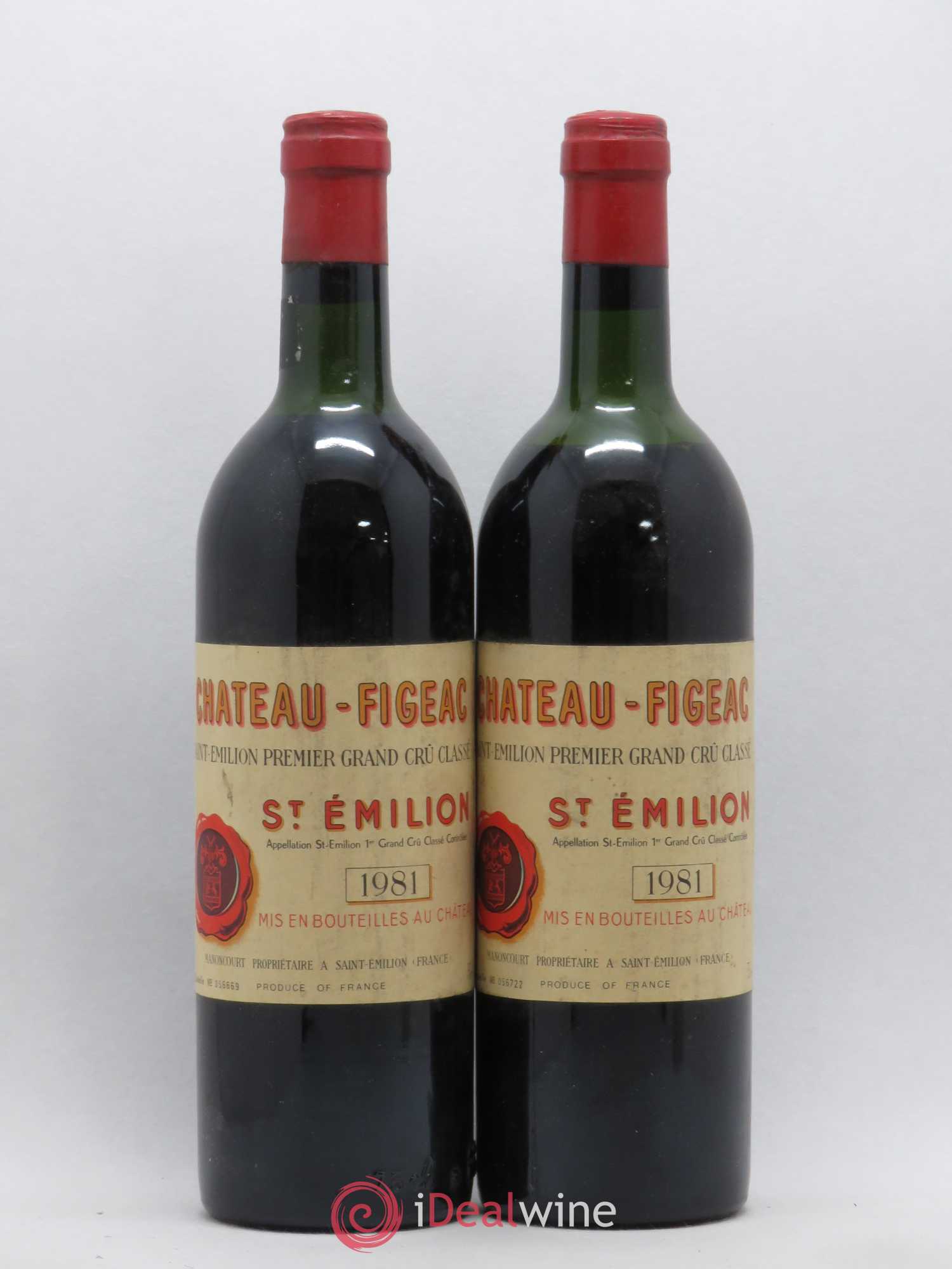 Château Figeac 1er Grand Cru Classé A 1981 - Lot de 2 bouteilles - 0