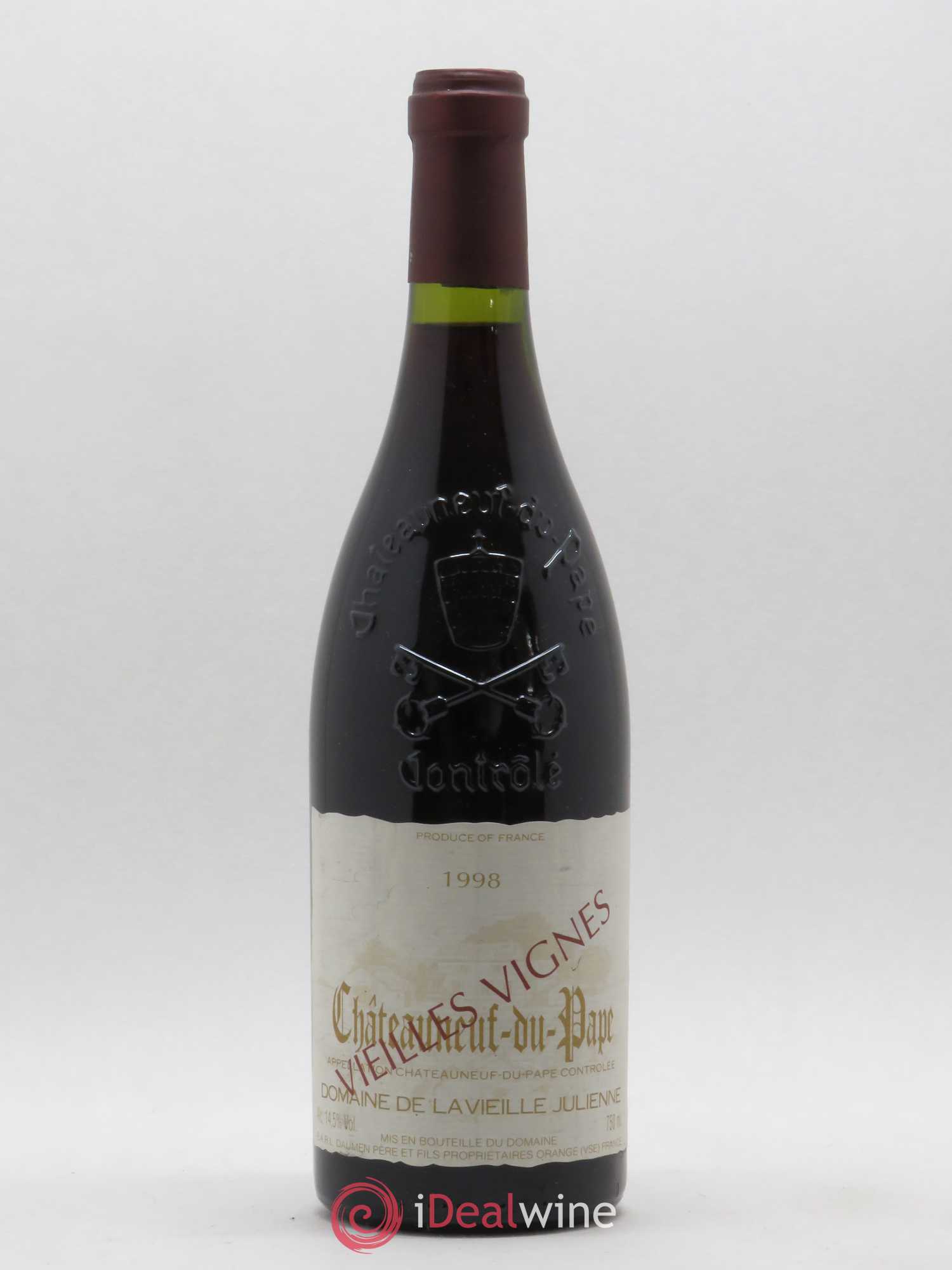 Châteauneuf-du-Pape Vieille Julienne (Domaine de la) Cuvée Vieilles Vignes Jean-Paul Daumen 1998 - Lot de 1 bouteille - 0