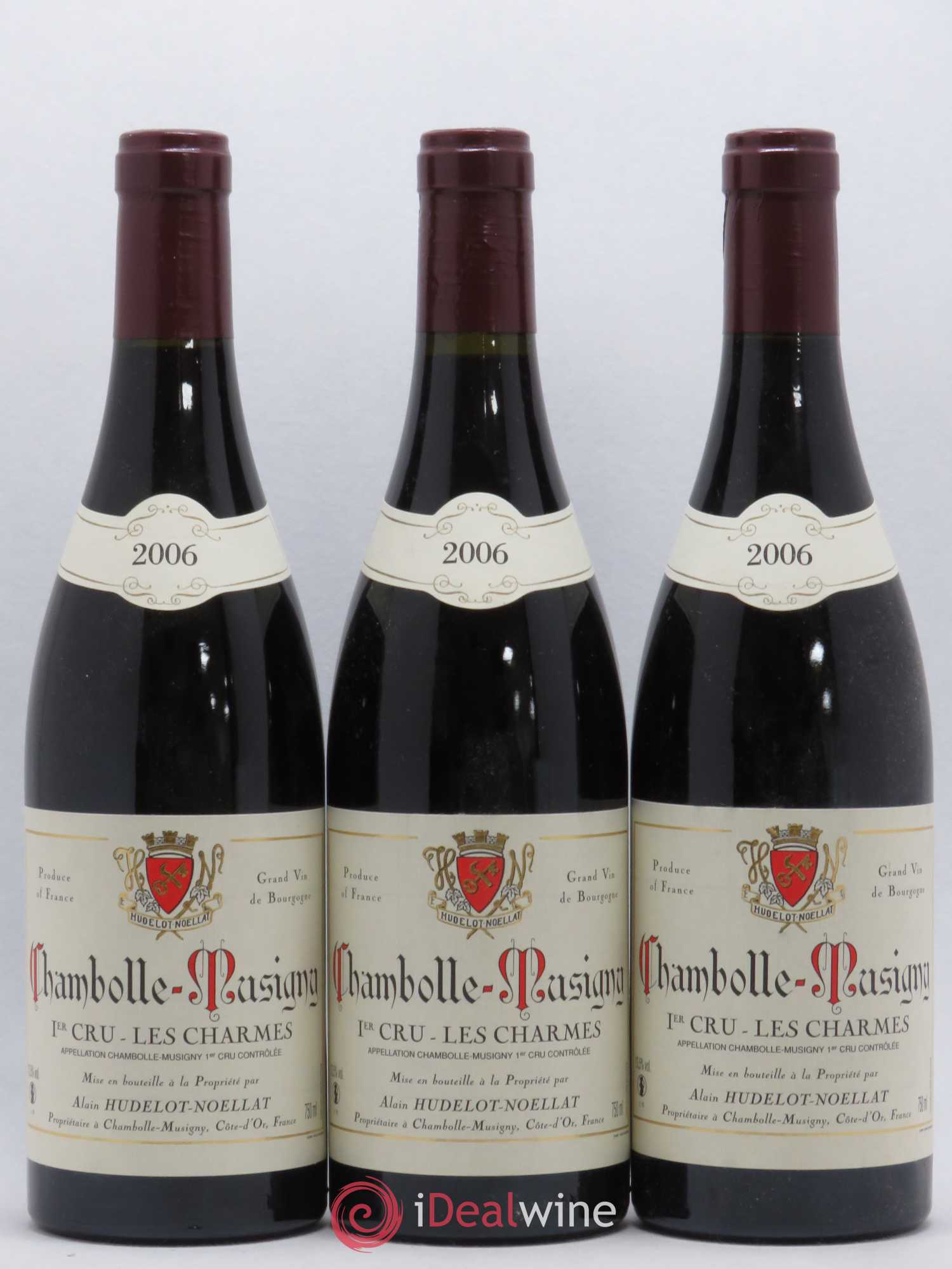 Chambolle-Musigny 1er Cru Les Charmes Hudelot-Noëllat 2006 - Lot de 3 bouteilles - 0