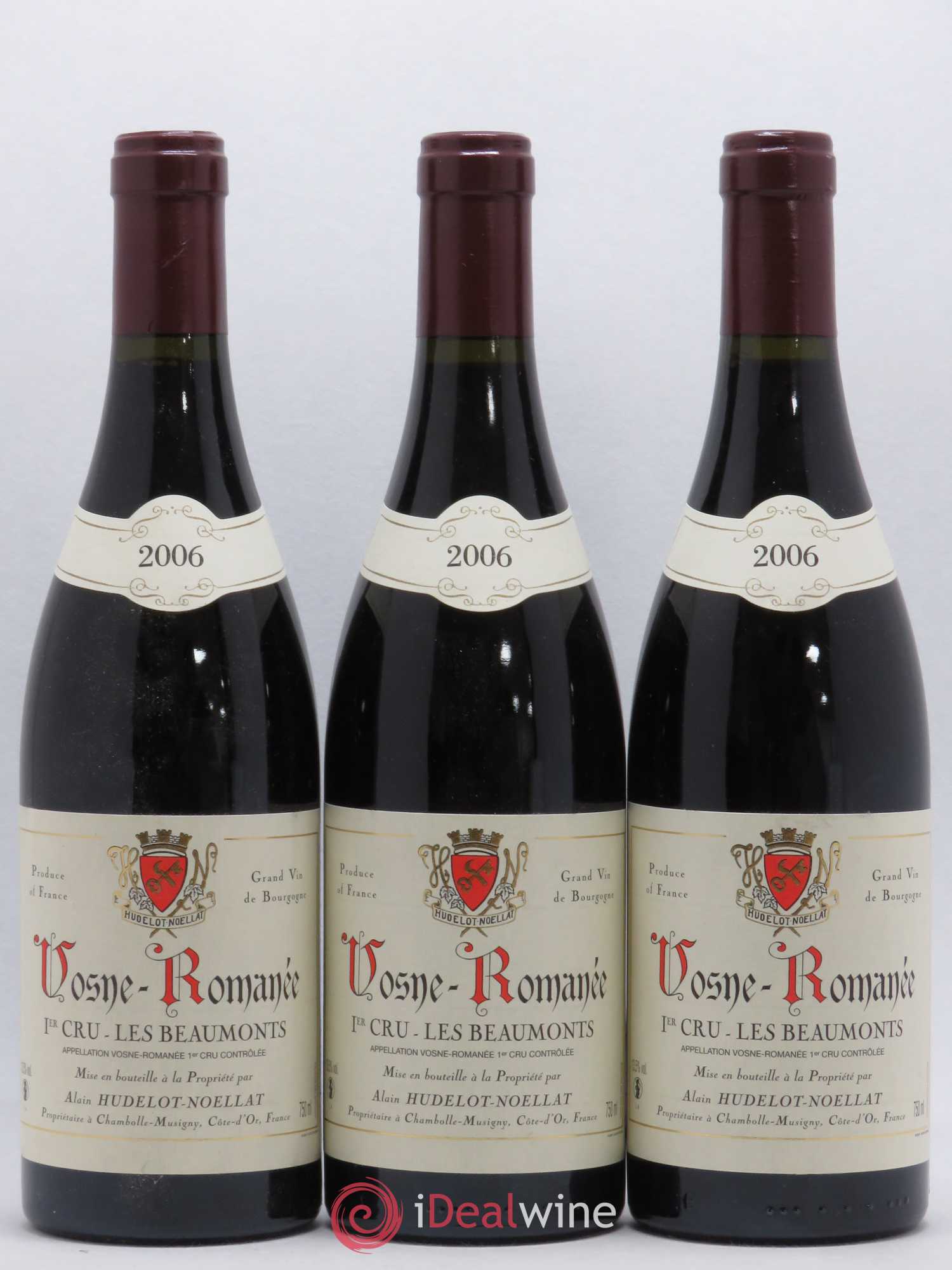 Vosne-Romanée 1er Cru Les Beaumonts Hudelot-Noëllat 2006 - Lot de 3 bouteilles - 0