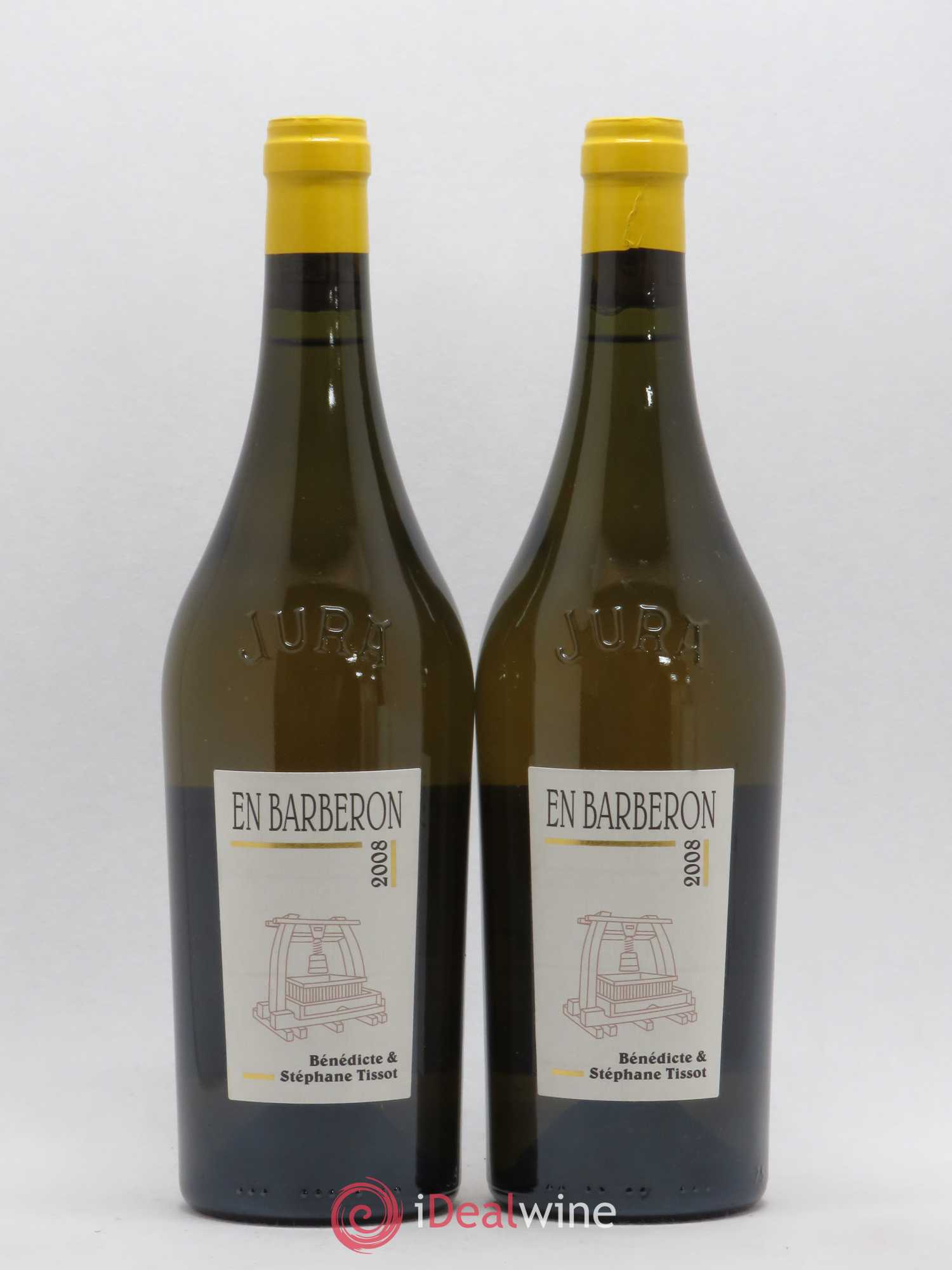 Côtes du Jura En Barberon Bénédicte et Stéphane Tissot 2008 - Lot de 2 bouteilles - 0