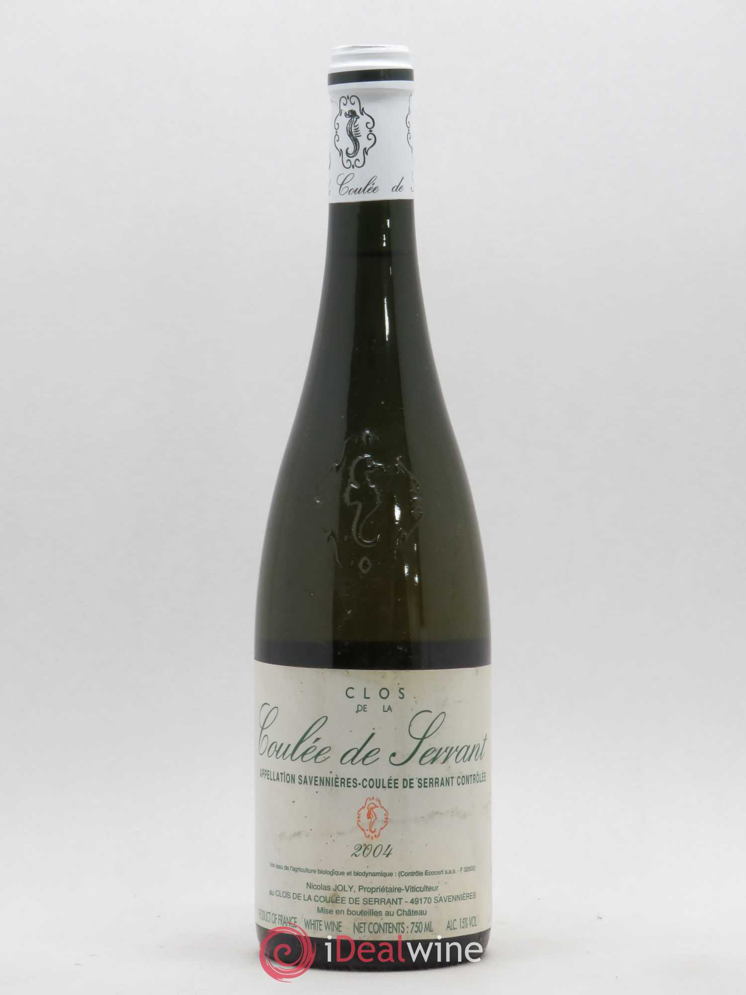 Savennières Clos de la Coulée de Serrant Vignobles de la Coulée de Serrant - Nicolas Joly 2004 - Lot de 1 bouteille - 0