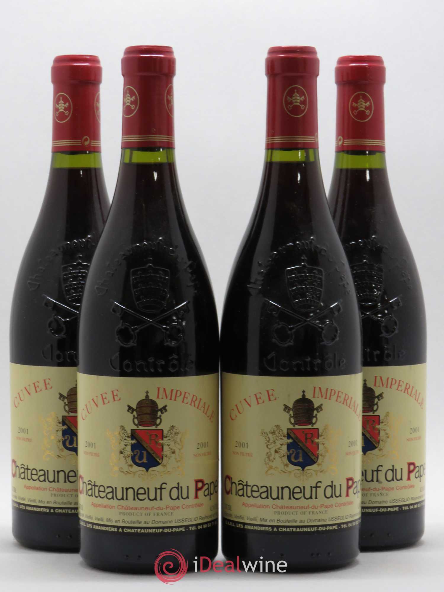 Châteauneuf-du-Pape Cuvée Impériale Raymond Usseglio & Fils (Domaine) 2001 - Lot de 4 bouteilles - 0