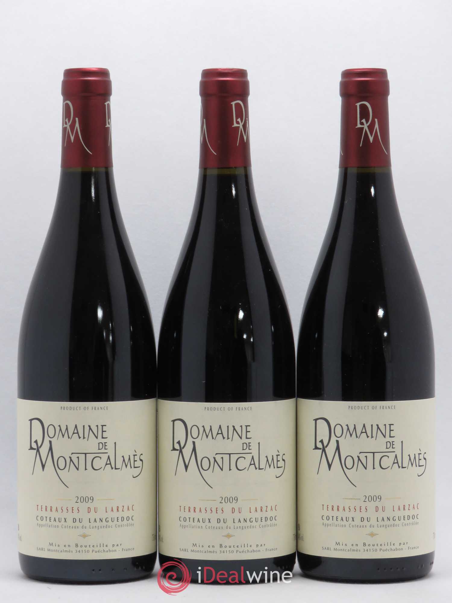 Terrasses du Larzac Domaine de Montcalmès Frédéric Pourtalié 2009 - Lot de 3 bouteilles - 0