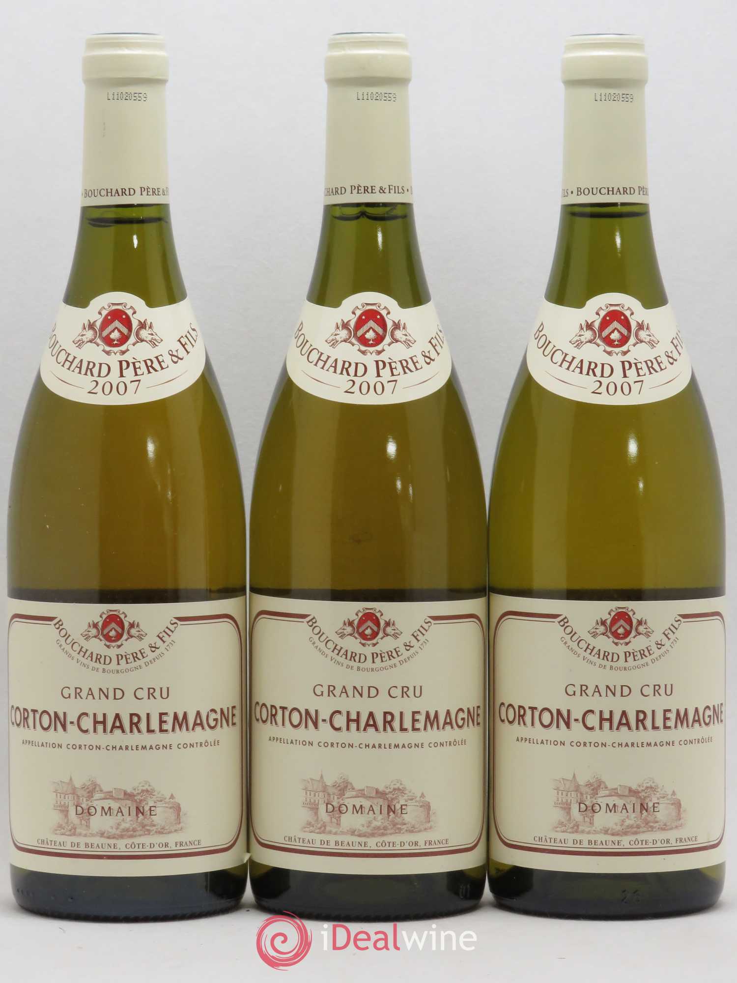 Corton-Charlemagne Grand Cru Bouchard Père & Fils 2007 - Lot de 3 bouteilles - 0
