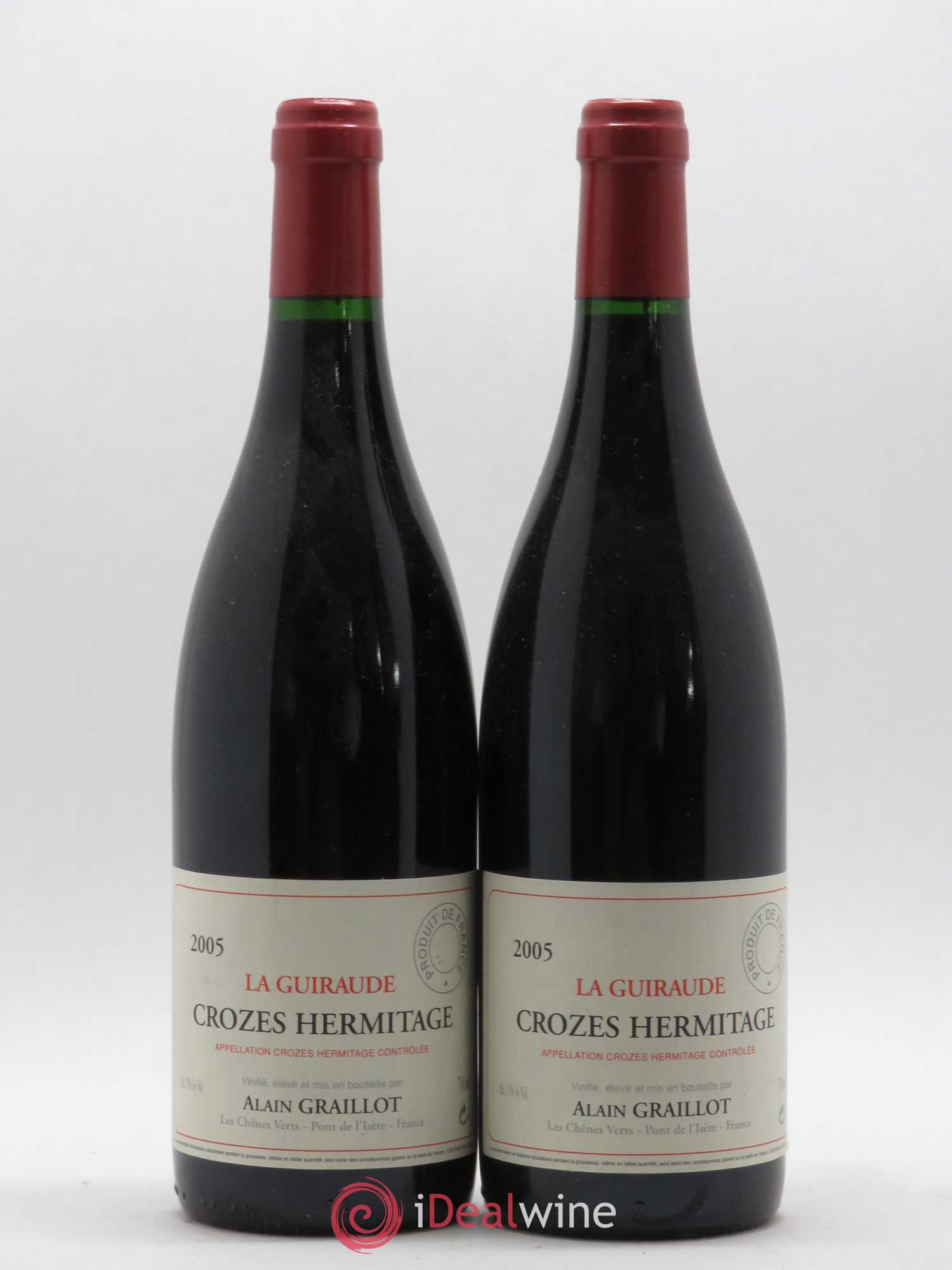 Crozes-Hermitage La Guiraude Domaine Graillot 2005 - Lot de 2 bouteilles - 0