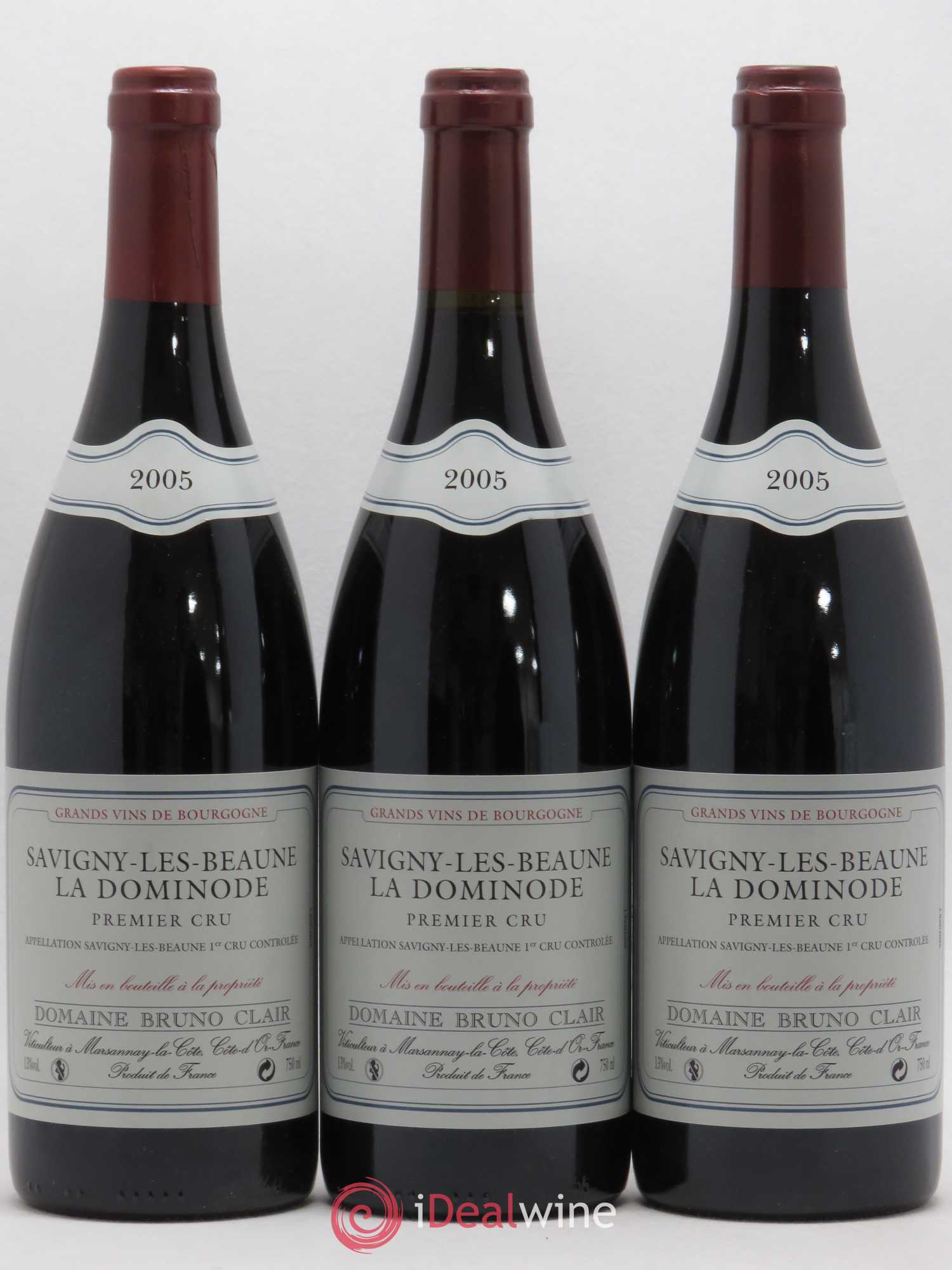Savigny-lès-Beaune 1er Cru La Dominode Bruno Clair (Domaine) 2005 - Lot de 3 bouteilles - 0