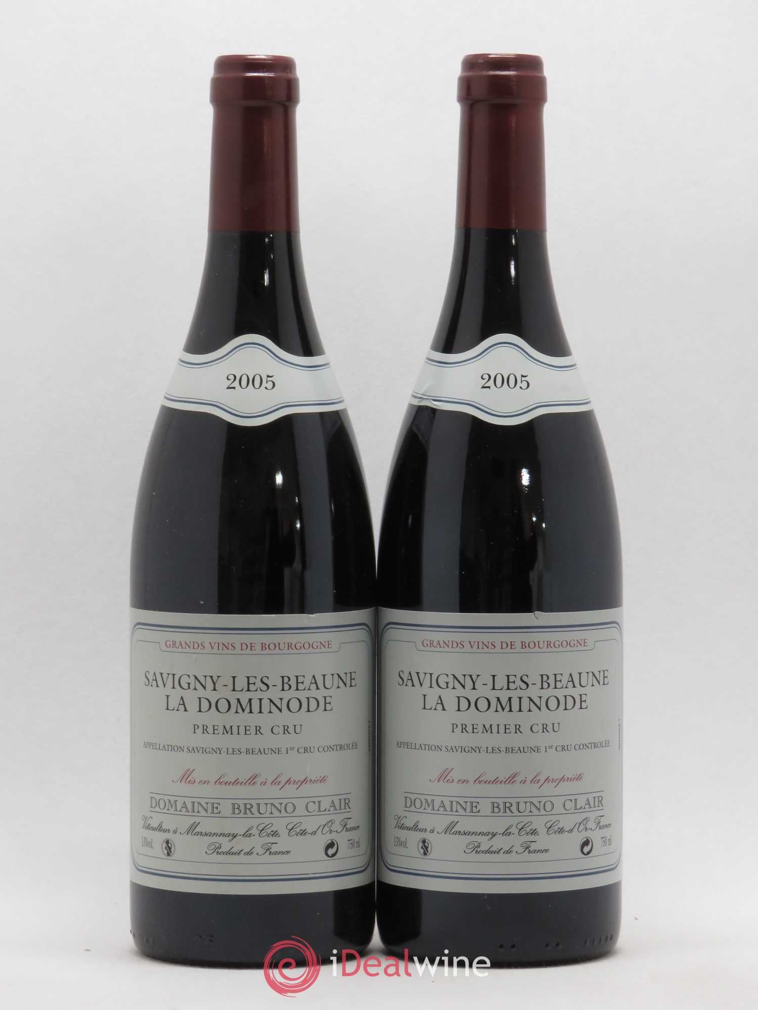 Savigny-lès-Beaune 1er Cru La Dominode Bruno Clair (Domaine) 2005 - Lot de 2 bouteilles - 0