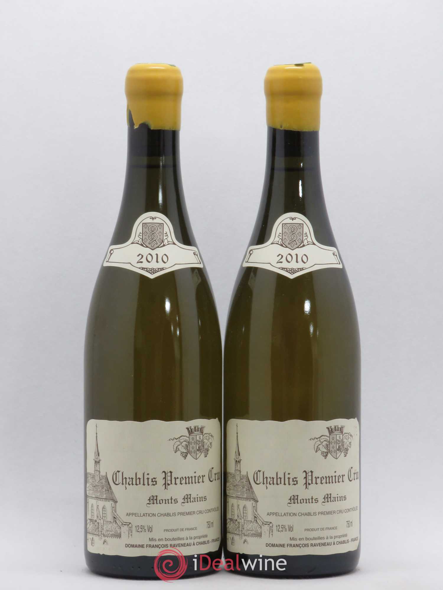 Chablis 1er Cru Monts Mains Raveneau (Domaine) 2010 - Lot de 2 bouteilles - 0
