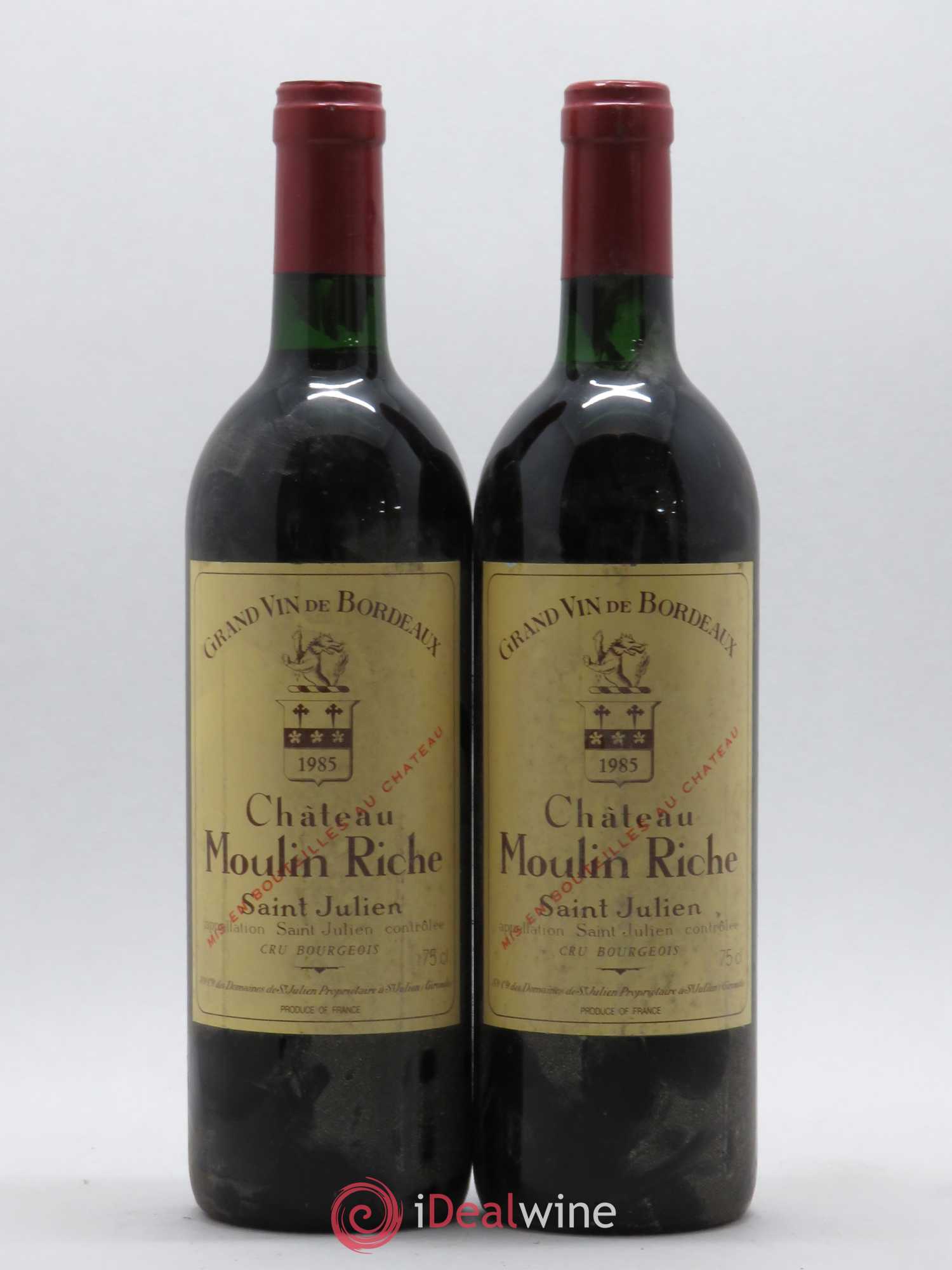 Château Moulin Riche 1985 - Lot de 2 bouteilles - 0