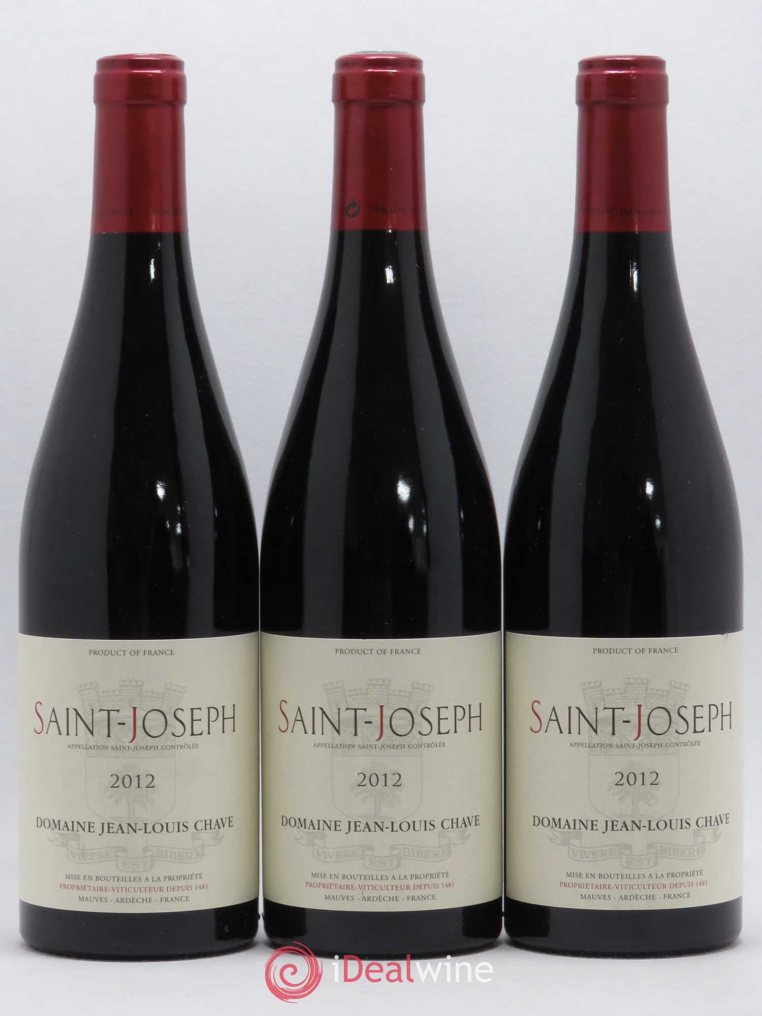 Saint-Joseph Jean-Louis Chave 2012 - Lot de 3 bouteilles - 0