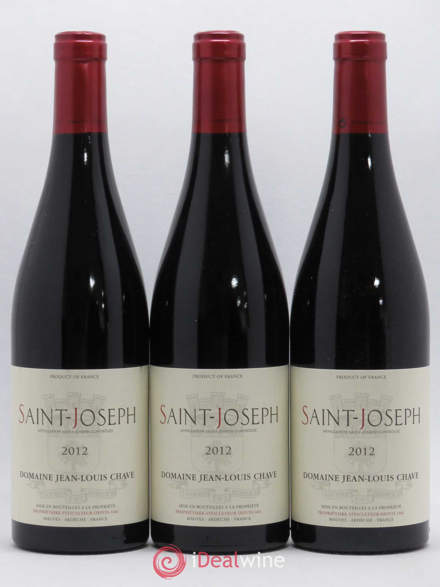 Saint-Joseph Jean-Louis Chave 2012 - Lot de 3 bouteilles - 0