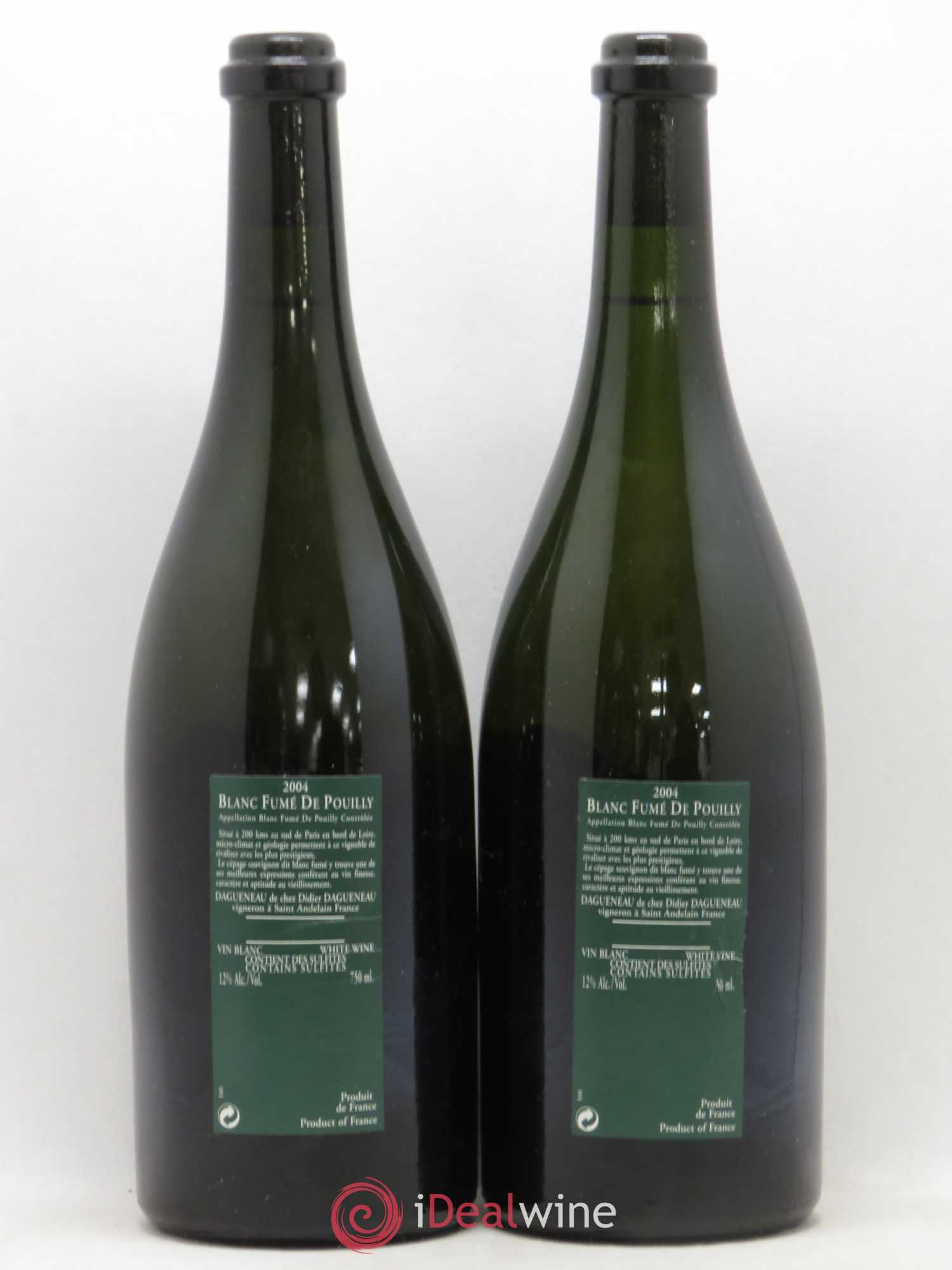 Vin de France (anciennement Pouilly-Fumé) Silex Dagueneau (Domaine Didier - Louis-Benjamin) 2004 - Lot de 2 bouteilles - 1