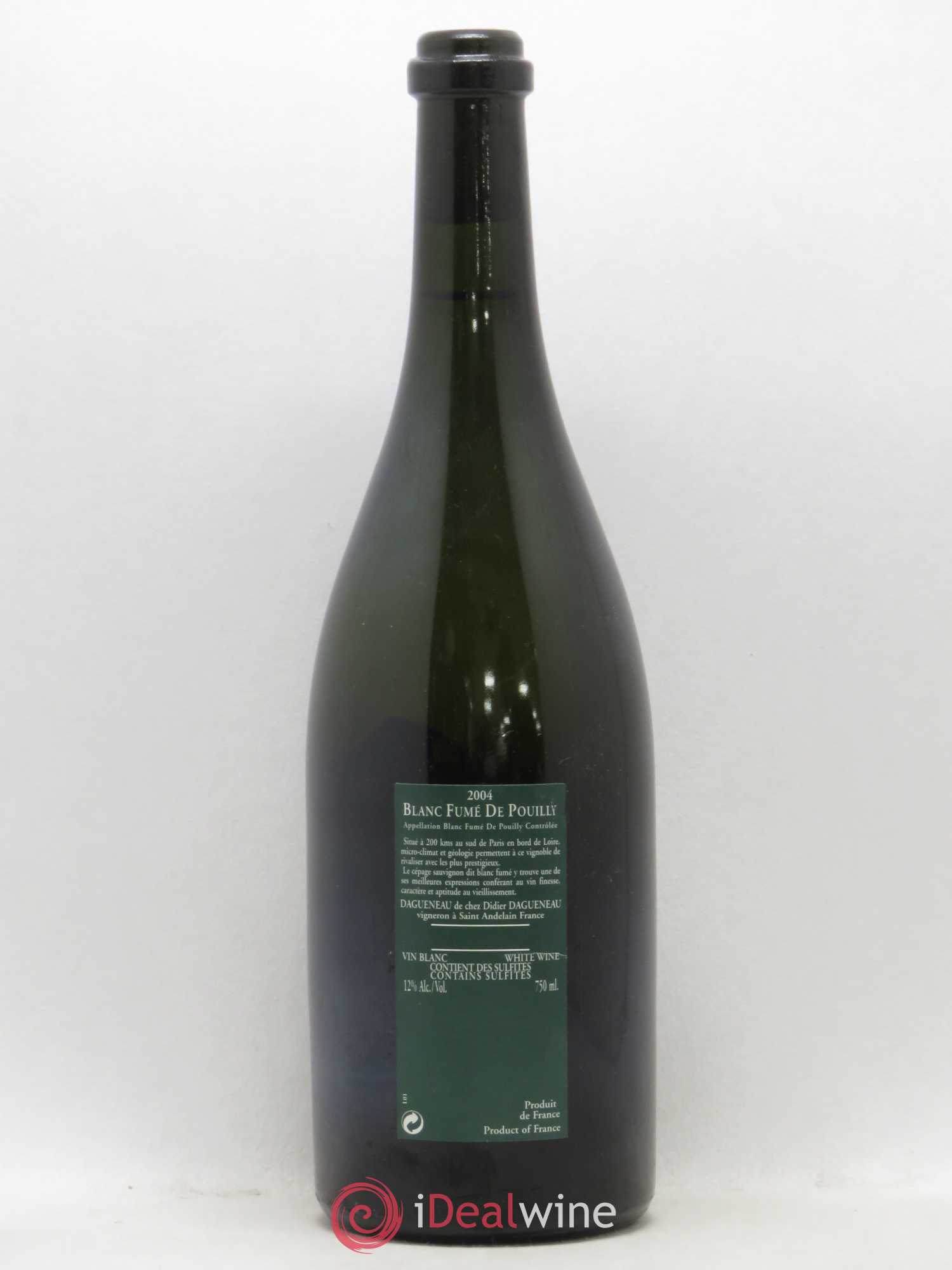 Vin de France (anciennement Pouilly-Fumé) Silex Dagueneau (Domaine Didier - Louis-Benjamin) 2004 - Lot de 1 bouteille - 1