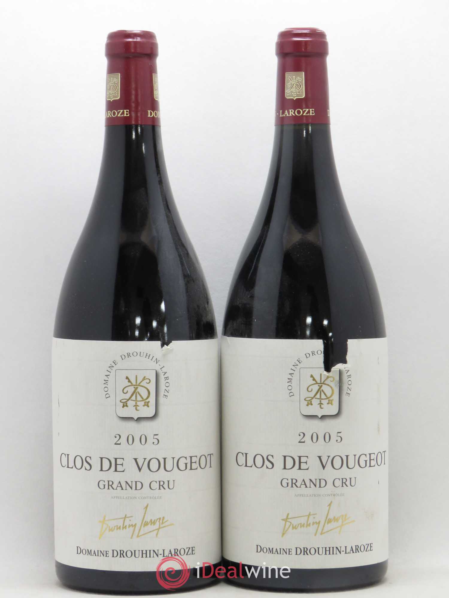 Clos de Vougeot Grand Cru Domaine Drouhin-Laroze 2005 - Lot de 2 magnums - 0