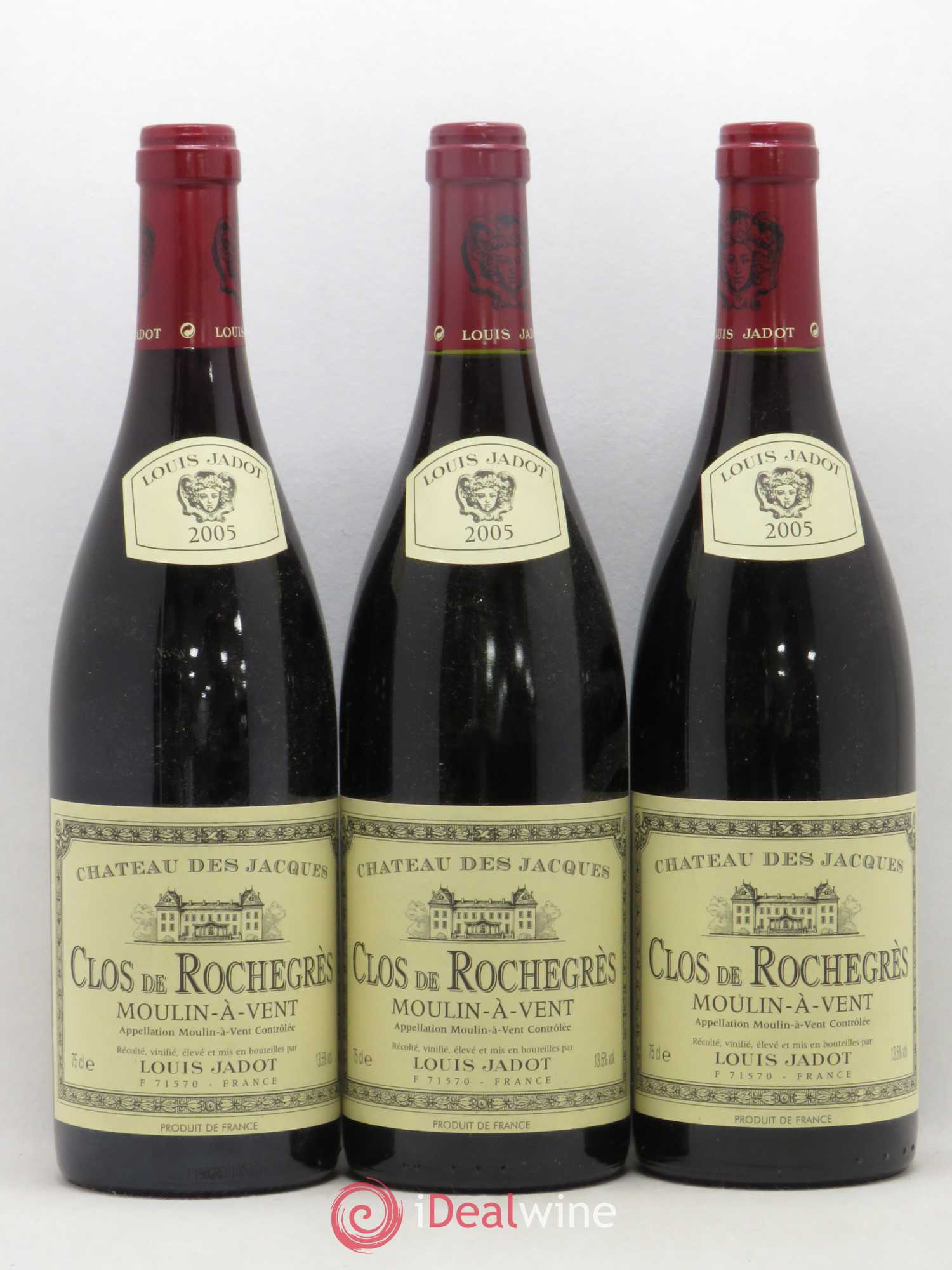 Moulin-à-Vent Clos de Rochegrès Château des Jacques 2005 - Posten von 3 Flaschen - 0