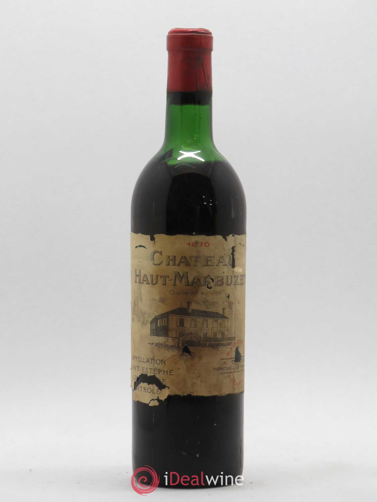 Château Haut Marbuzet 1970 - Lot de 1 bouteille - 0