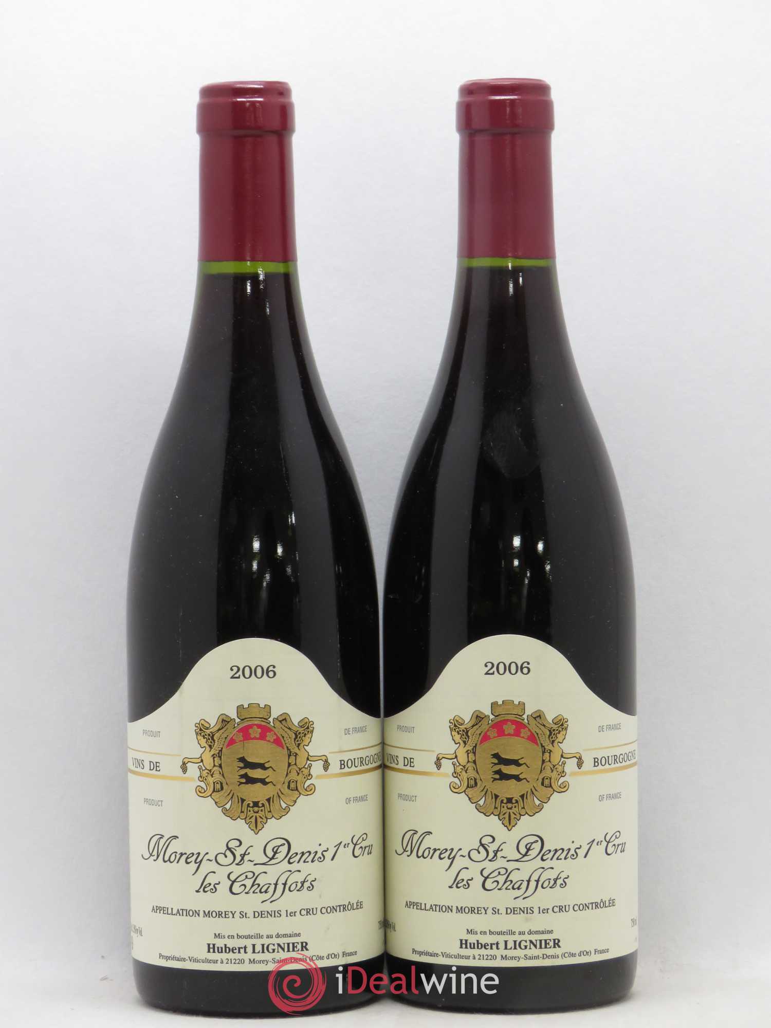 Morey-Saint-Denis 1er Cru Les Chaffots Hubert Lignier (Domaine) 2006 - Lot de 2 bouteilles - 0