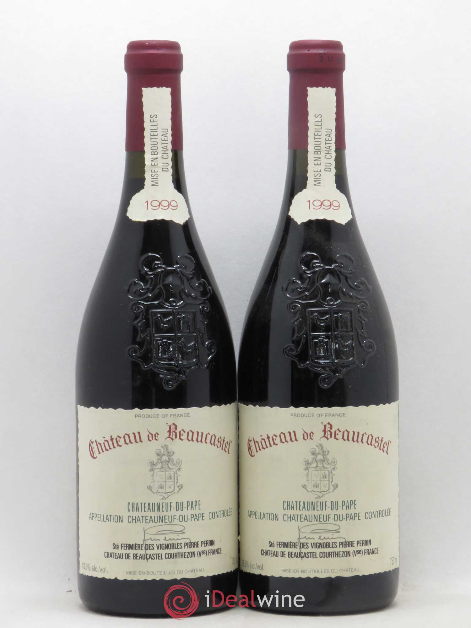Châteauneuf-du-Pape Château de Beaucastel Famille Perrin 1999 - Lot de 2 bouteilles - 0