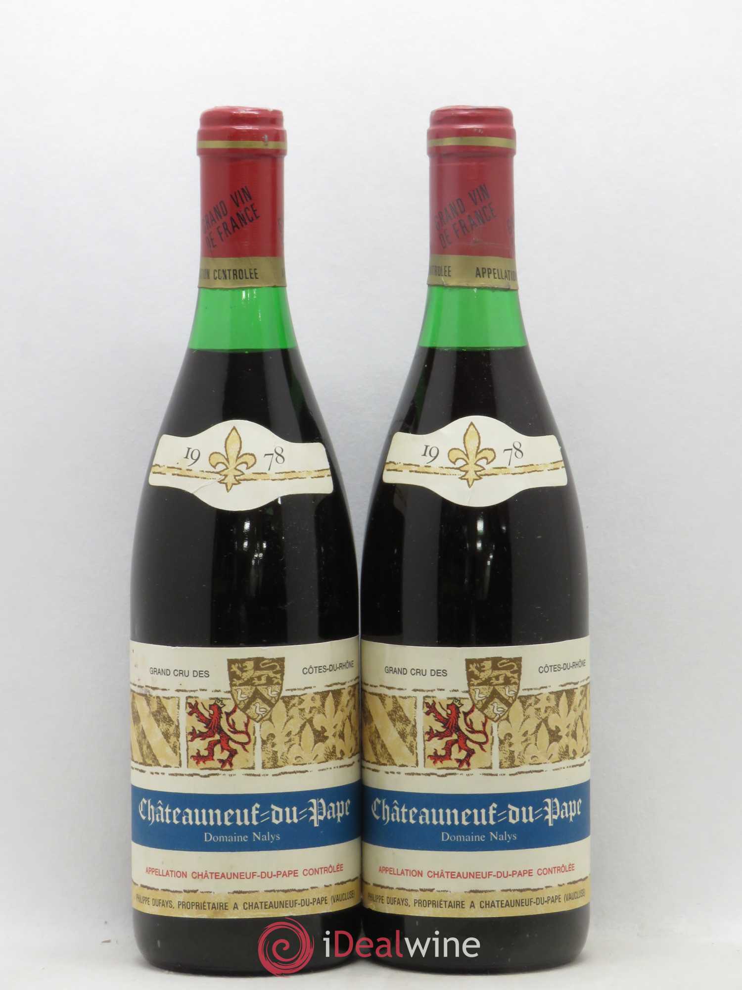 Châteauneuf-du-Pape Château de Nalys 1978 - Lot de 2 bouteilles - 0